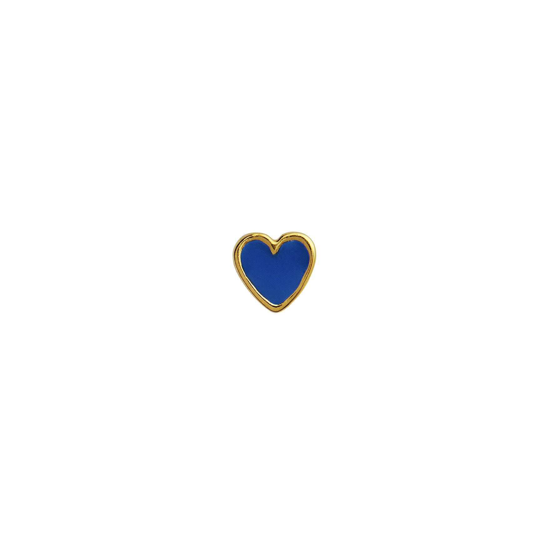 Petit Love Heart Cobalt Blue Enamel von STINE A Jewelry in Vergoldet-Silber Sterling 925