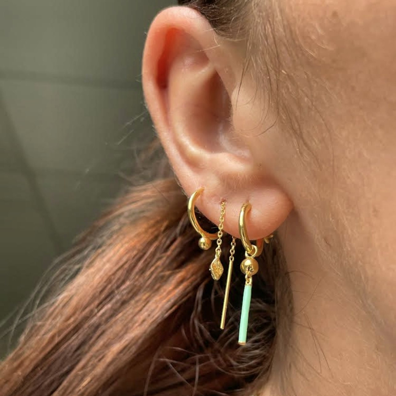 Tout Petit Disco Ball Earring fra STINE A Jewelry i Forgyldt-Sølv Sterling 925