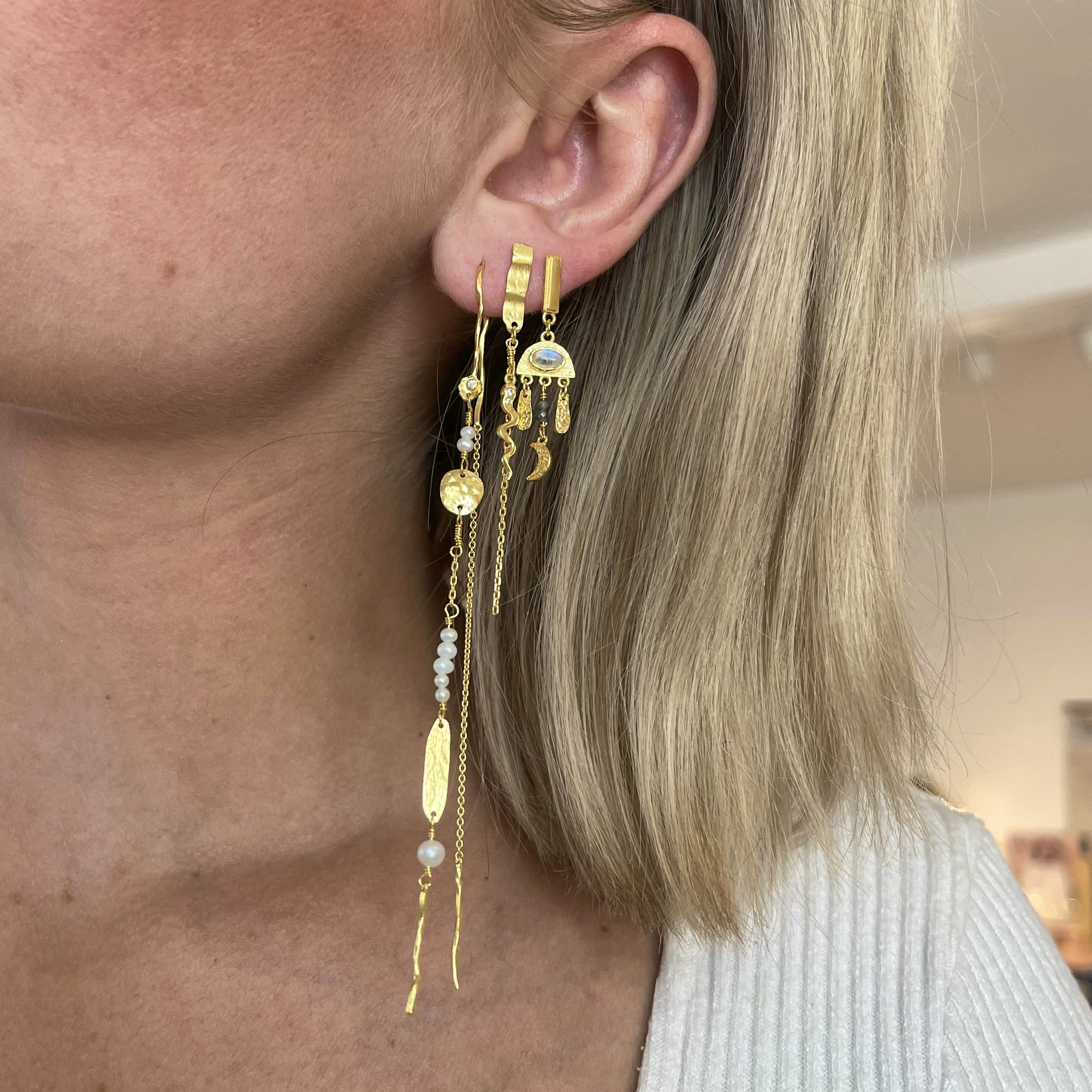 Delfine Earrings z Maanesten v Stříbro Sterling 925