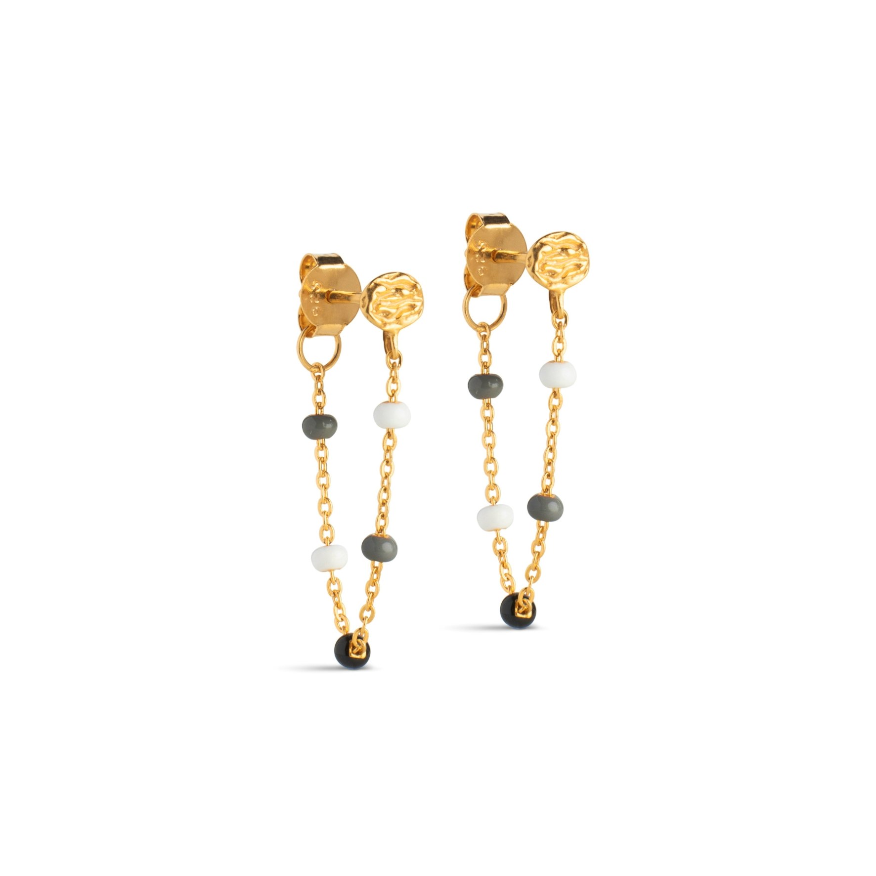 Lola Earring Salt'n'Pepper fra Enamel Copenhagen i Forgyldt-Sølv Sterling 925