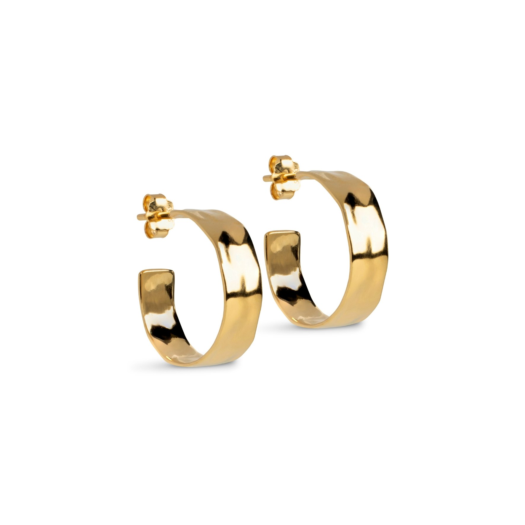 Sandra Wide Hoops fra Enamel Copenhagen i Forgyldt-Sølv Sterling 925