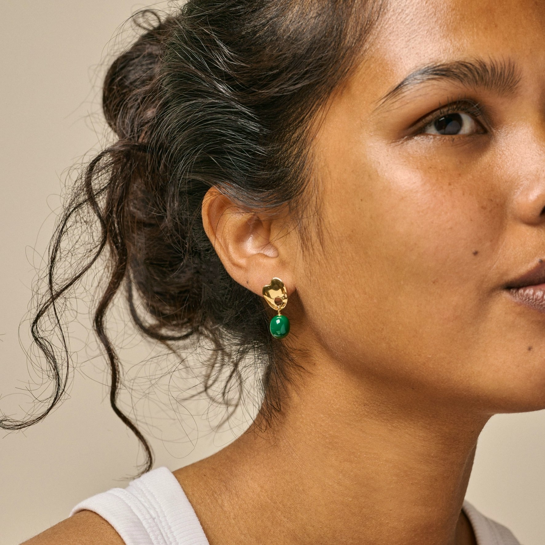 Aida Earrings Petrol Green