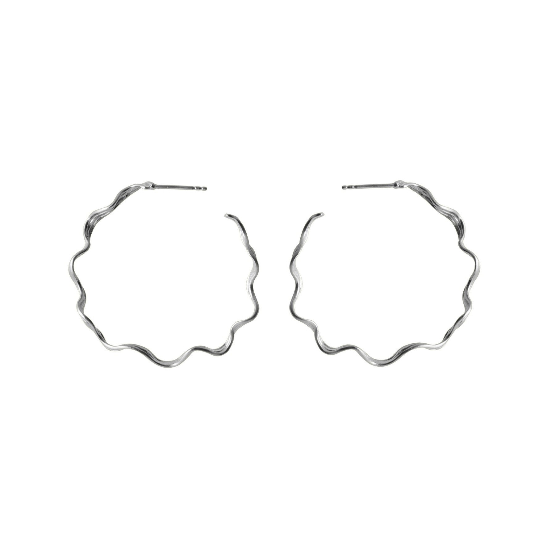 Large Hellir Hoops fra Pernille Corydon i Sølv Sterling 925