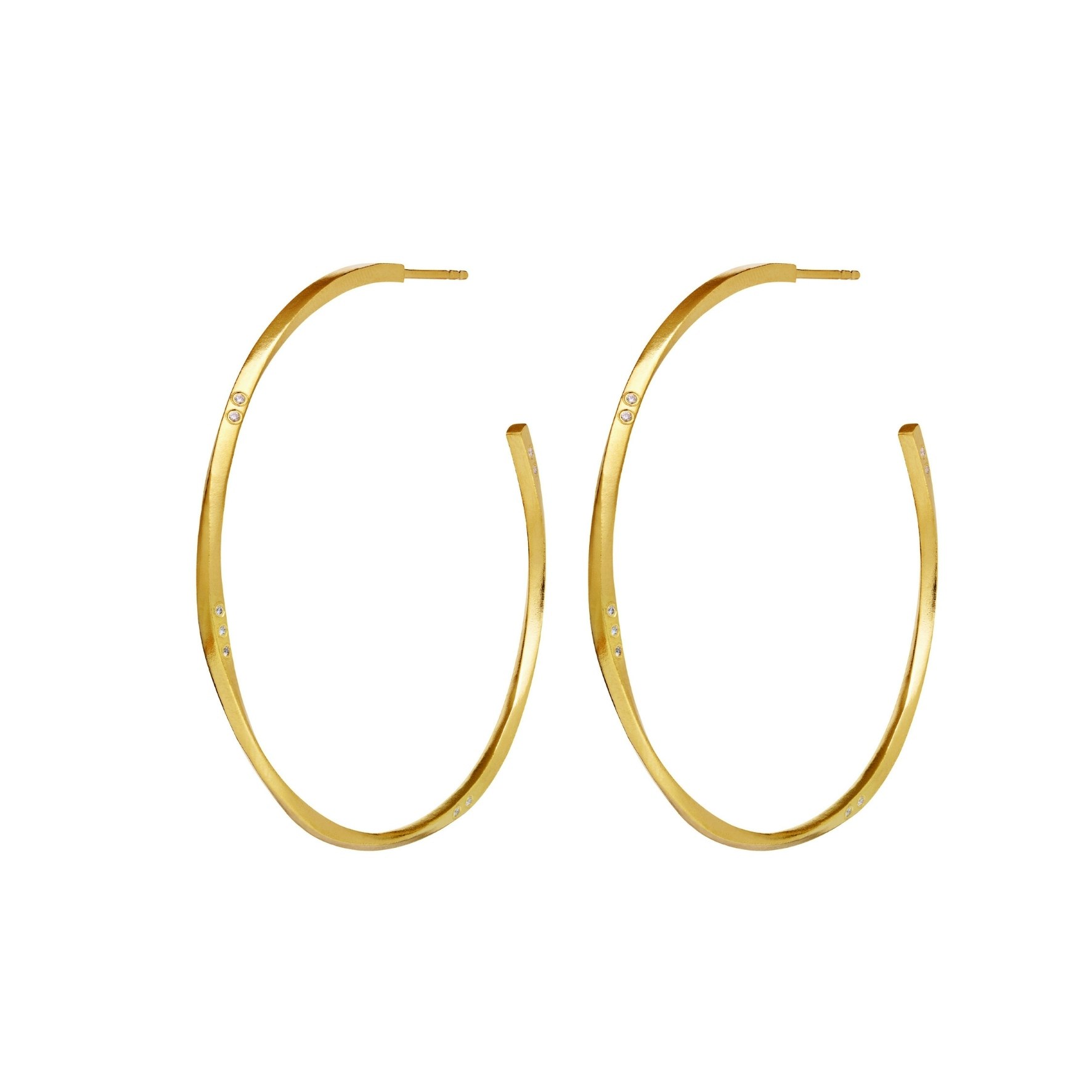 Echo Extra Grande Earrings från Maanesten i Förgyllt-Silver Sterling 925