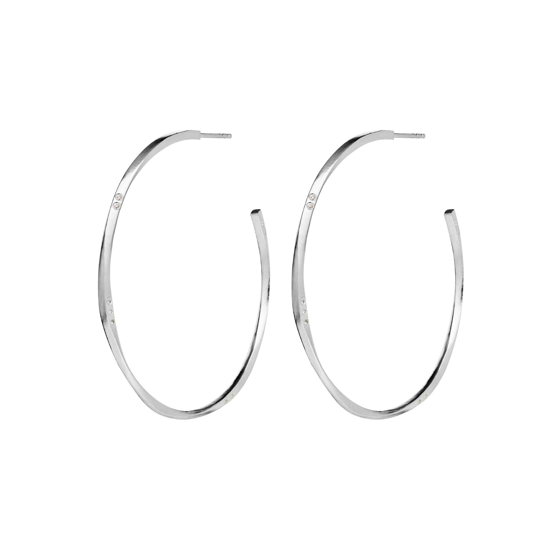 Echo Extra Grande Earrings Maanesten:stä Hopea Sterling 925:ssä}