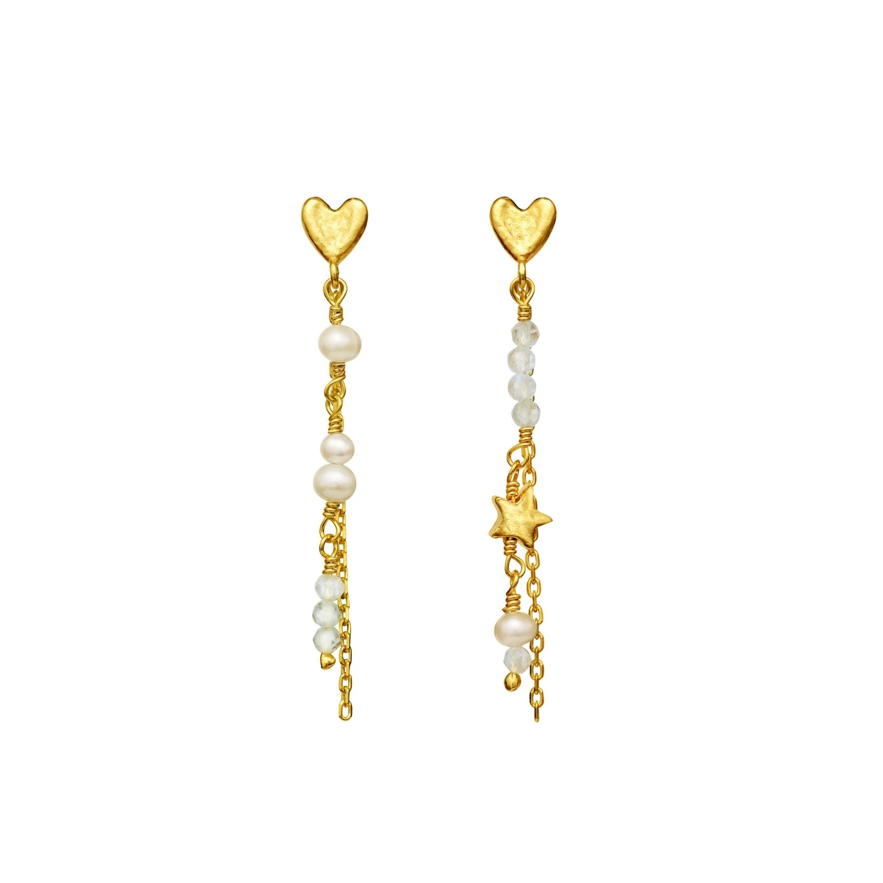 Silma Earrings von Maanesten in Vergoldet-Silber Sterling 925