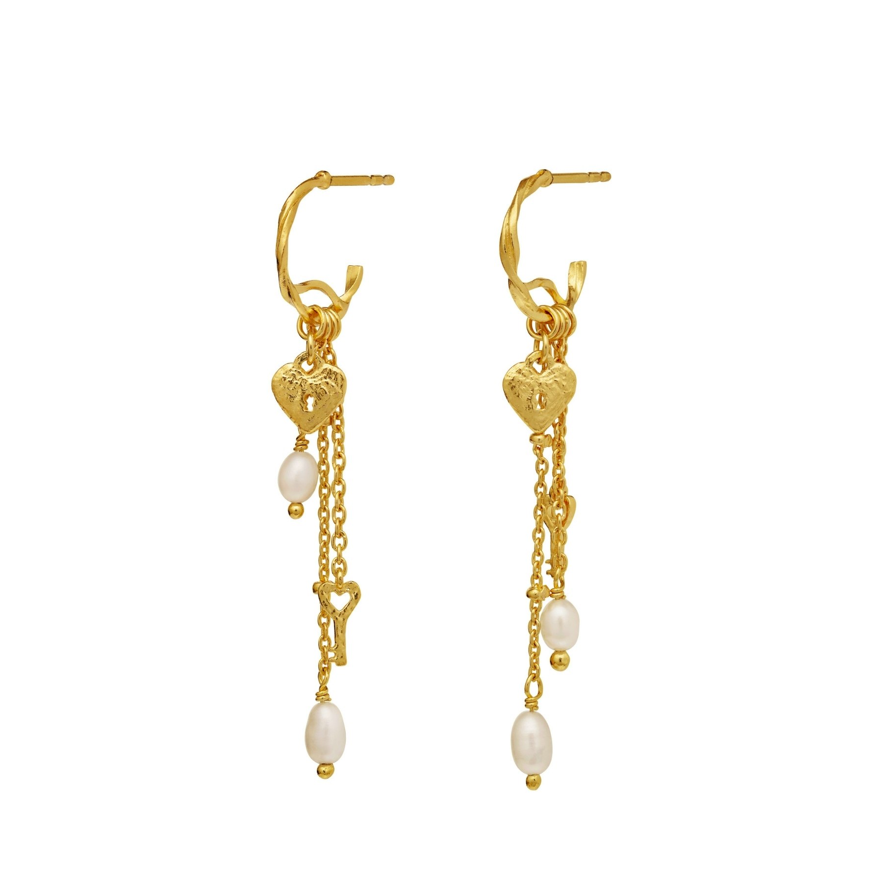 Idris Earrings Maanesten:stä Kullattu-hopea Sterling 925:ssä}