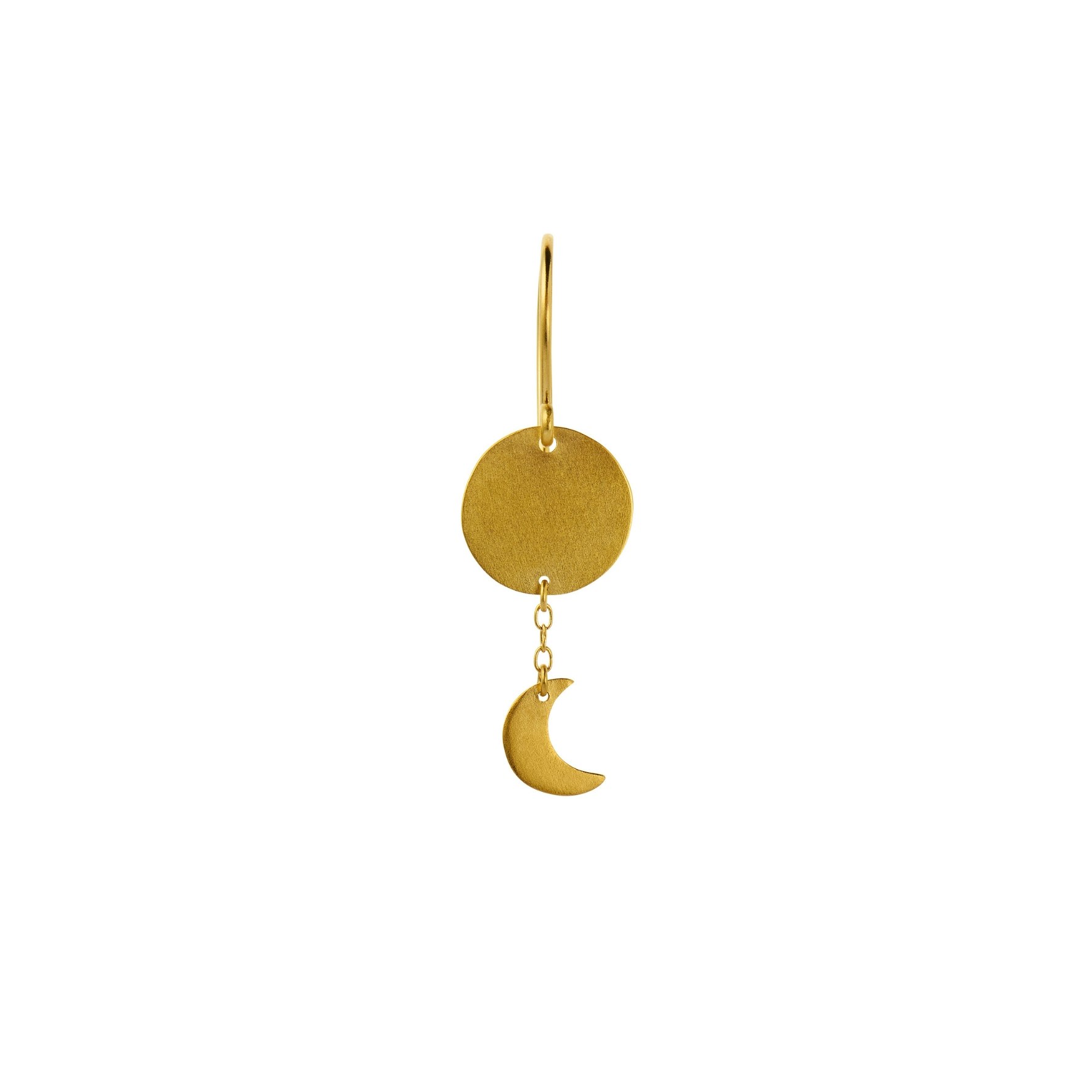 Sun And Moon Earring fra STINE A Jewelry i Forgyldt-Sølv Sterling 925