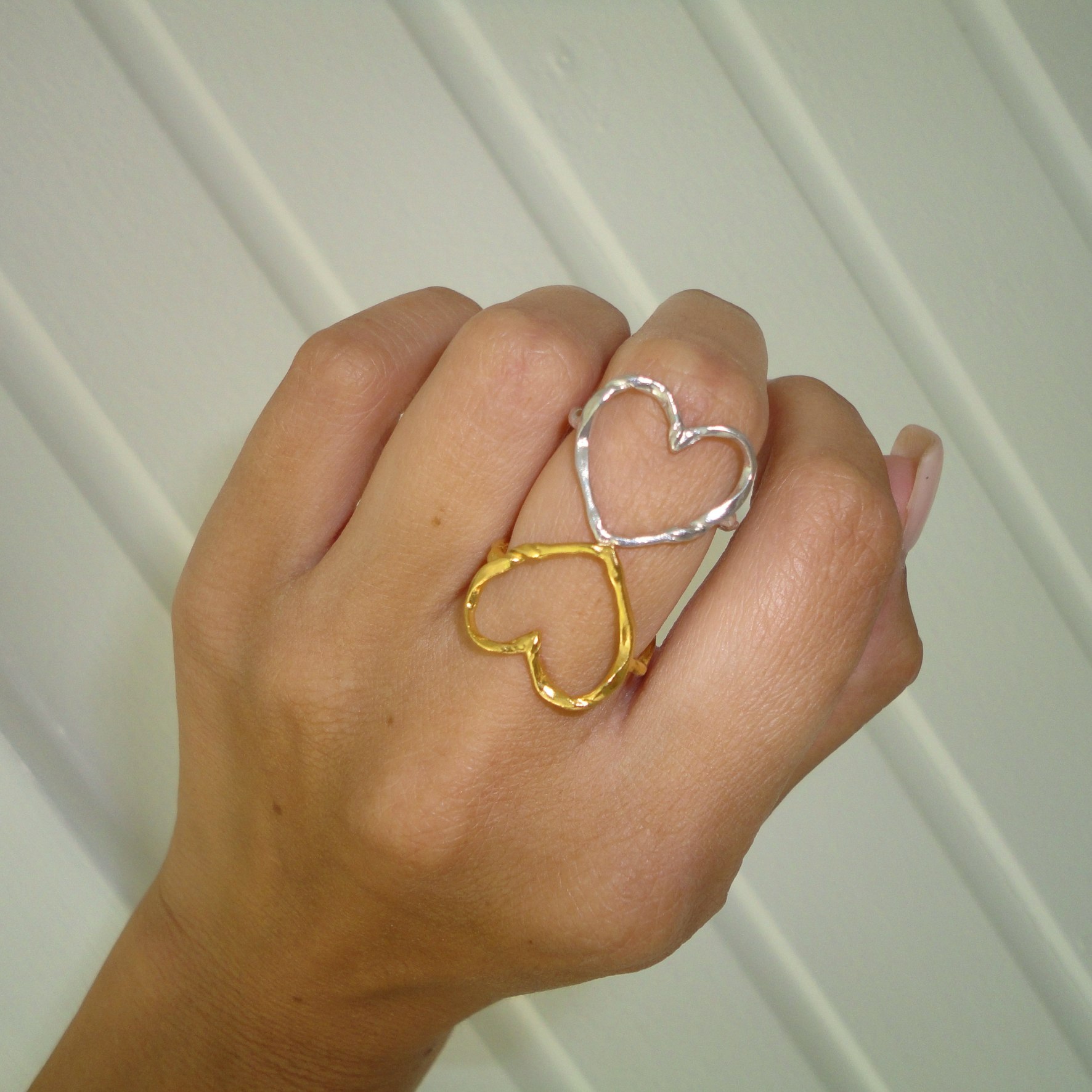 Funky Heart Ring z STINE A Jewelry v Stříbro Sterling 925