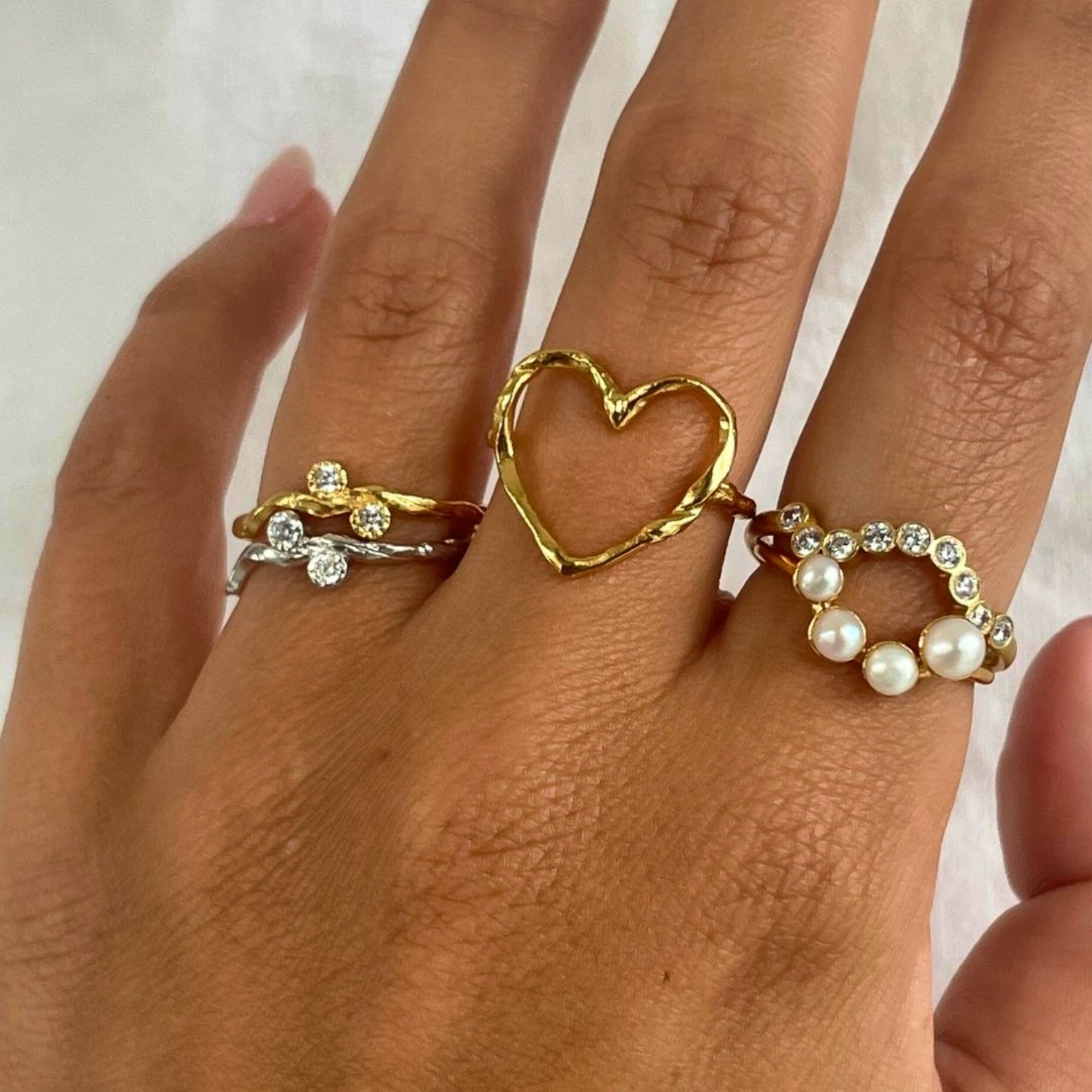 Pearl Berrie Ring von STINE A Jewelry in Vergoldet-Silber Sterling 925