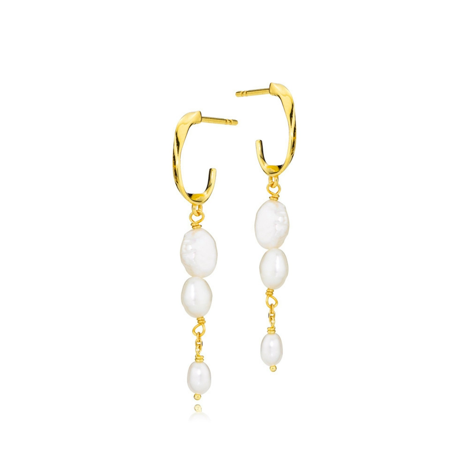 Ellip Earrings från Izabel Camille i Förgyllt-Silver Sterling 925