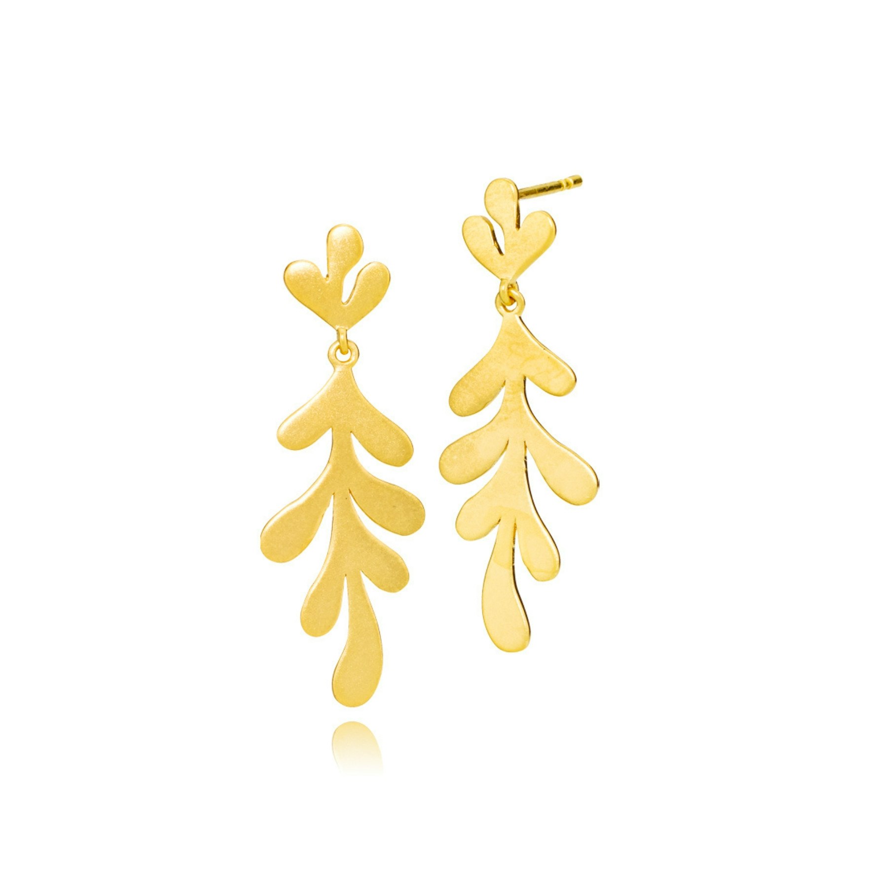 Oaky Long Earrings fra Izabel Camille i Forgylt-Sølv Sterling 925