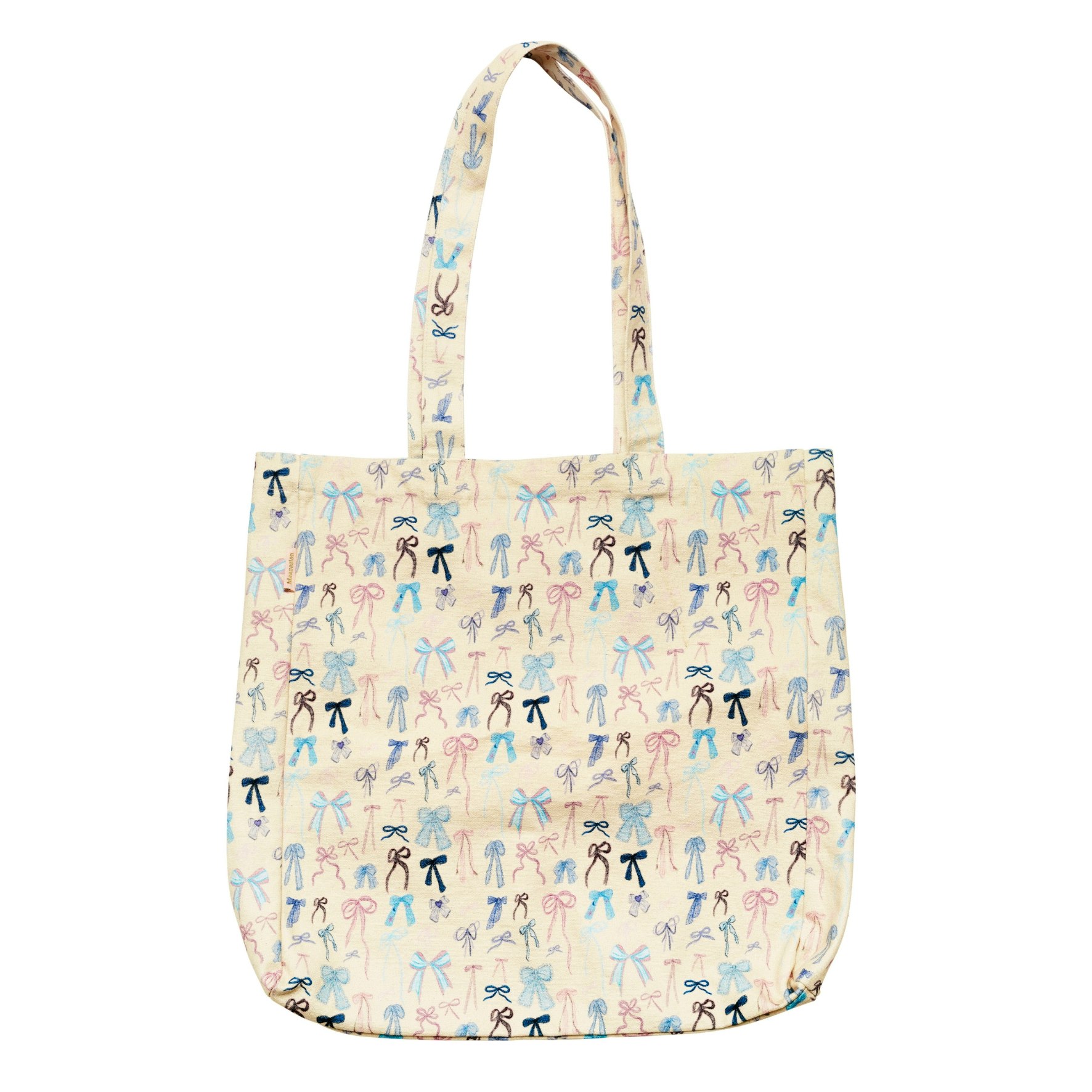 Canvas Totebag Cute Bows from Maanesten in Cotton