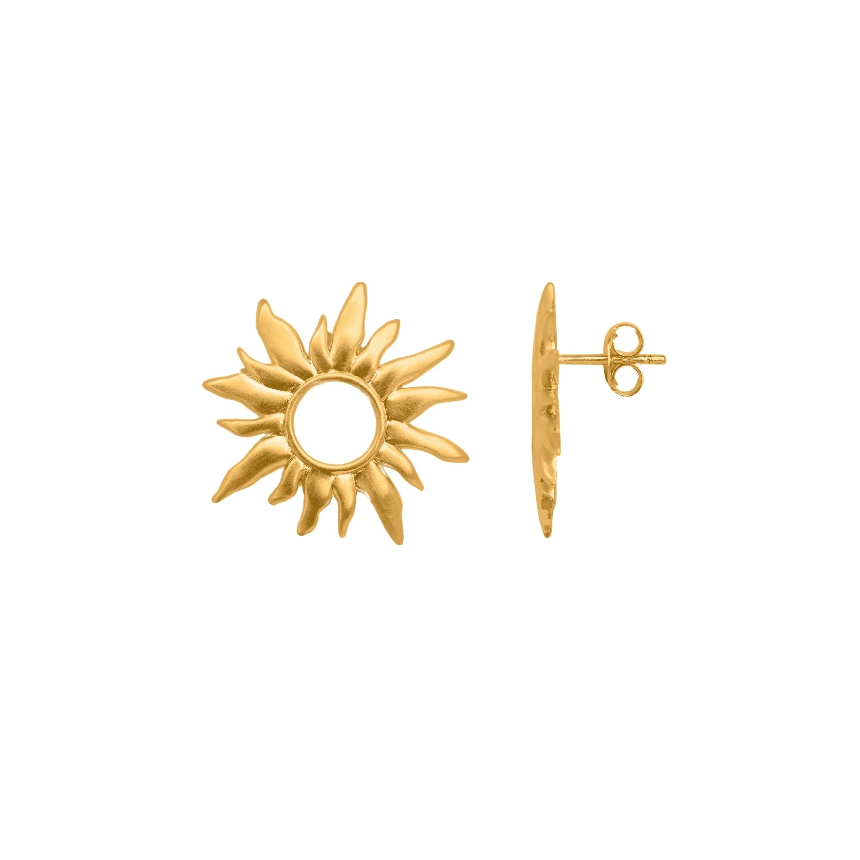 Sun Wild Earrings fra byBiehl i Forgyldt-Sølv Sterling 925