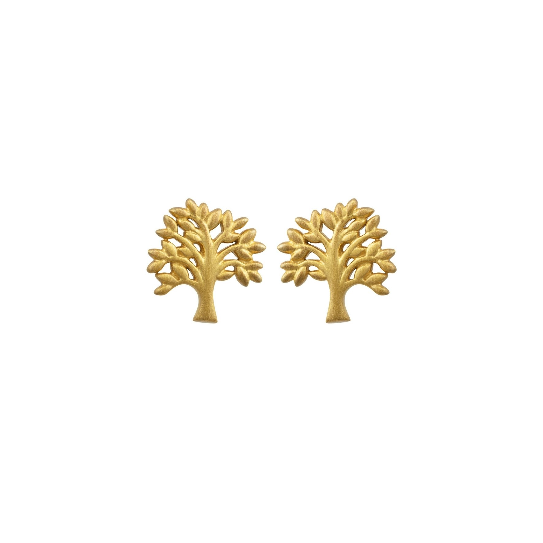 Tree Of Life Studs från byBiehl i Förgyllt-Silver Sterling 925