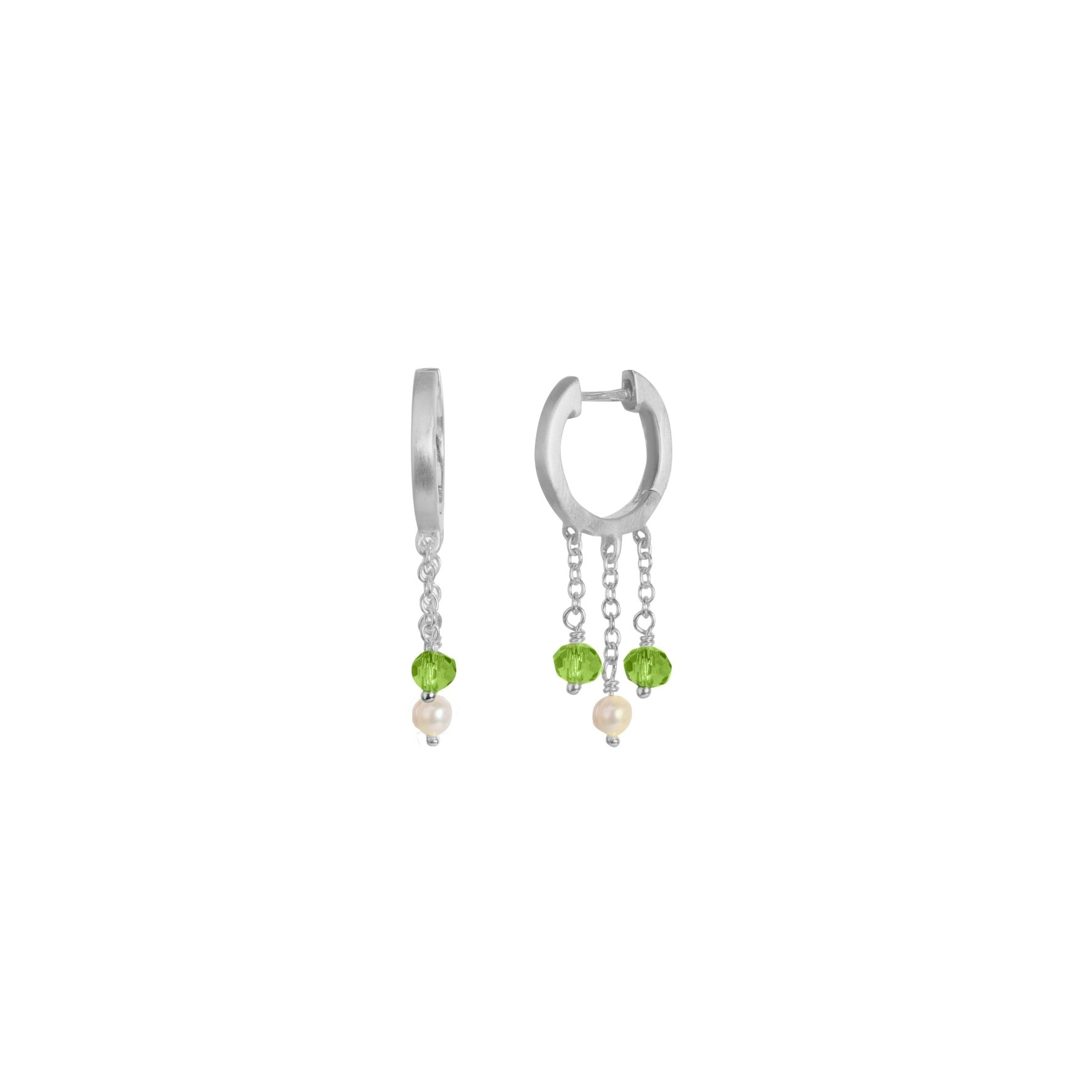 Tienne Hoops Green fra byBiehl i Sølv Sterling 925