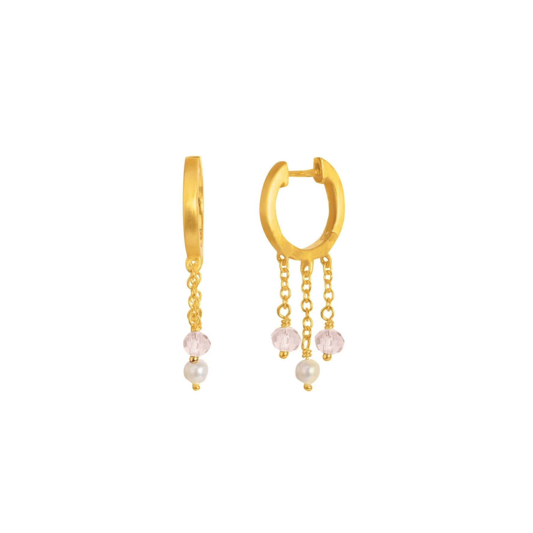 Tienne Hoops Pink fra byBiehl i Forgylt-Sølv Sterling 925