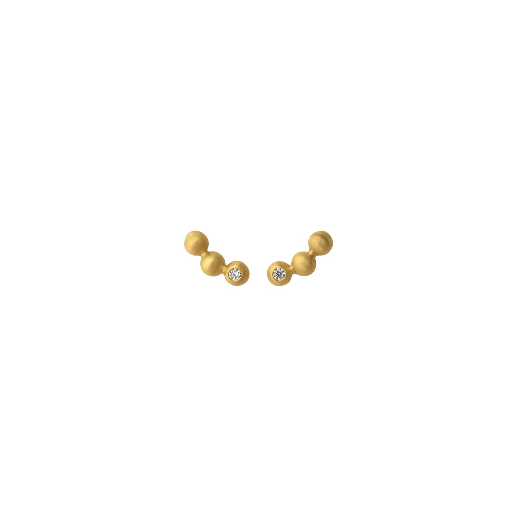 Pebbles 3 Studs från byBiehl i Förgyllt-Silver Sterling 925