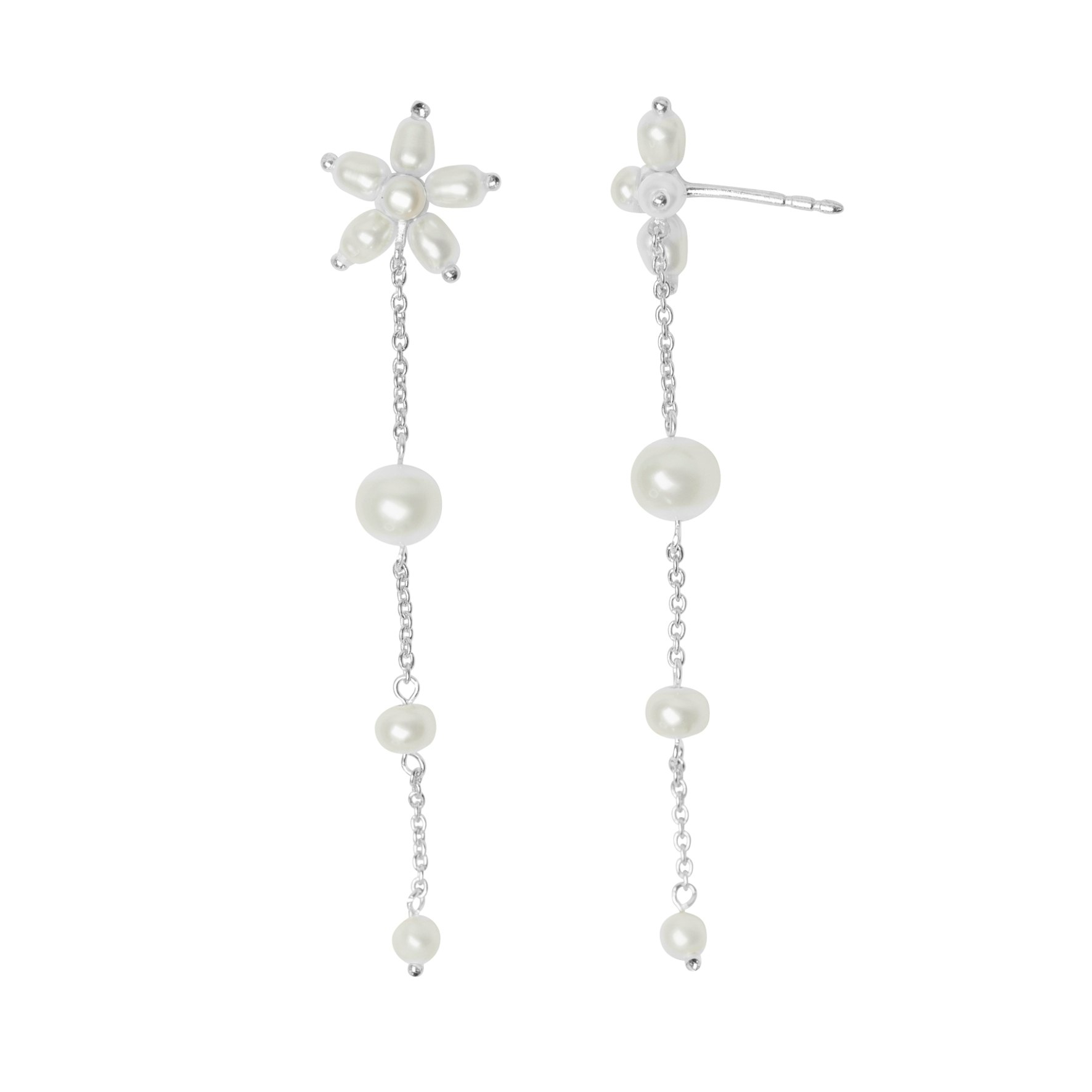 Pearl Signature Earhangers Long fra byBiehl i Sølv Sterling 925