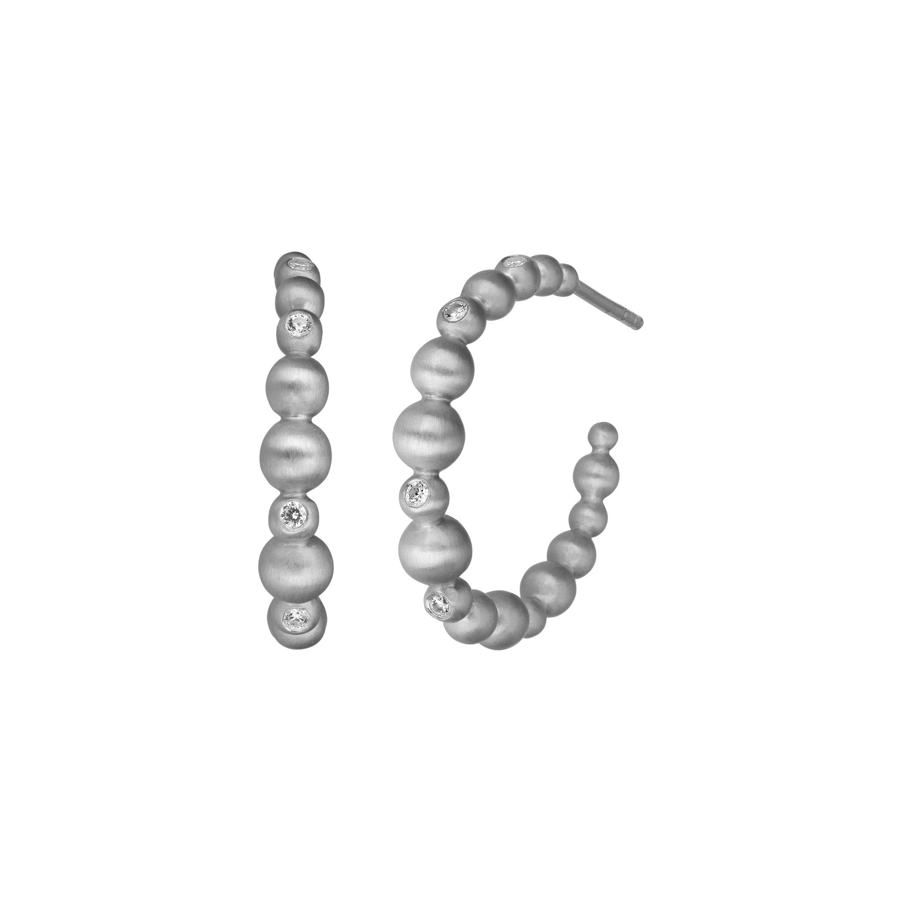 Pebbles Hoops fra byBiehl i Sølv Sterling 925