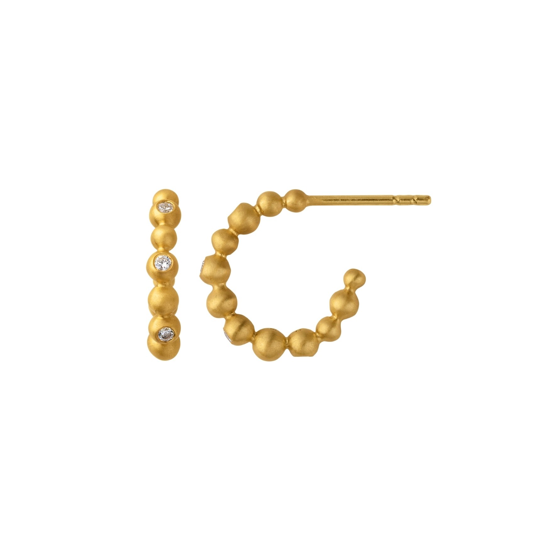 Pebbles Hoops Small fra byBiehl i Forgylt-Sølv Sterling 925
