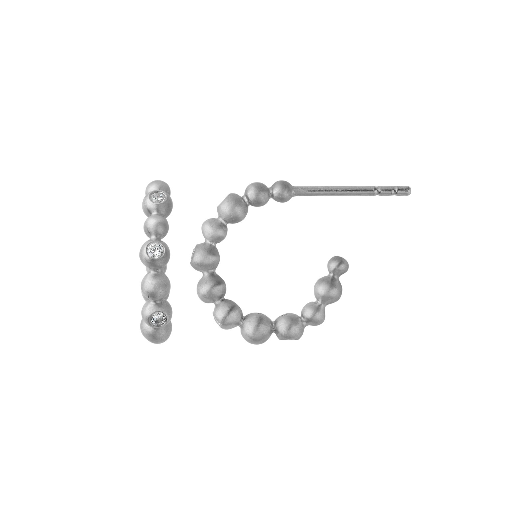 Pebbles Hoops Small från byBiehl i Silver Sterling 925