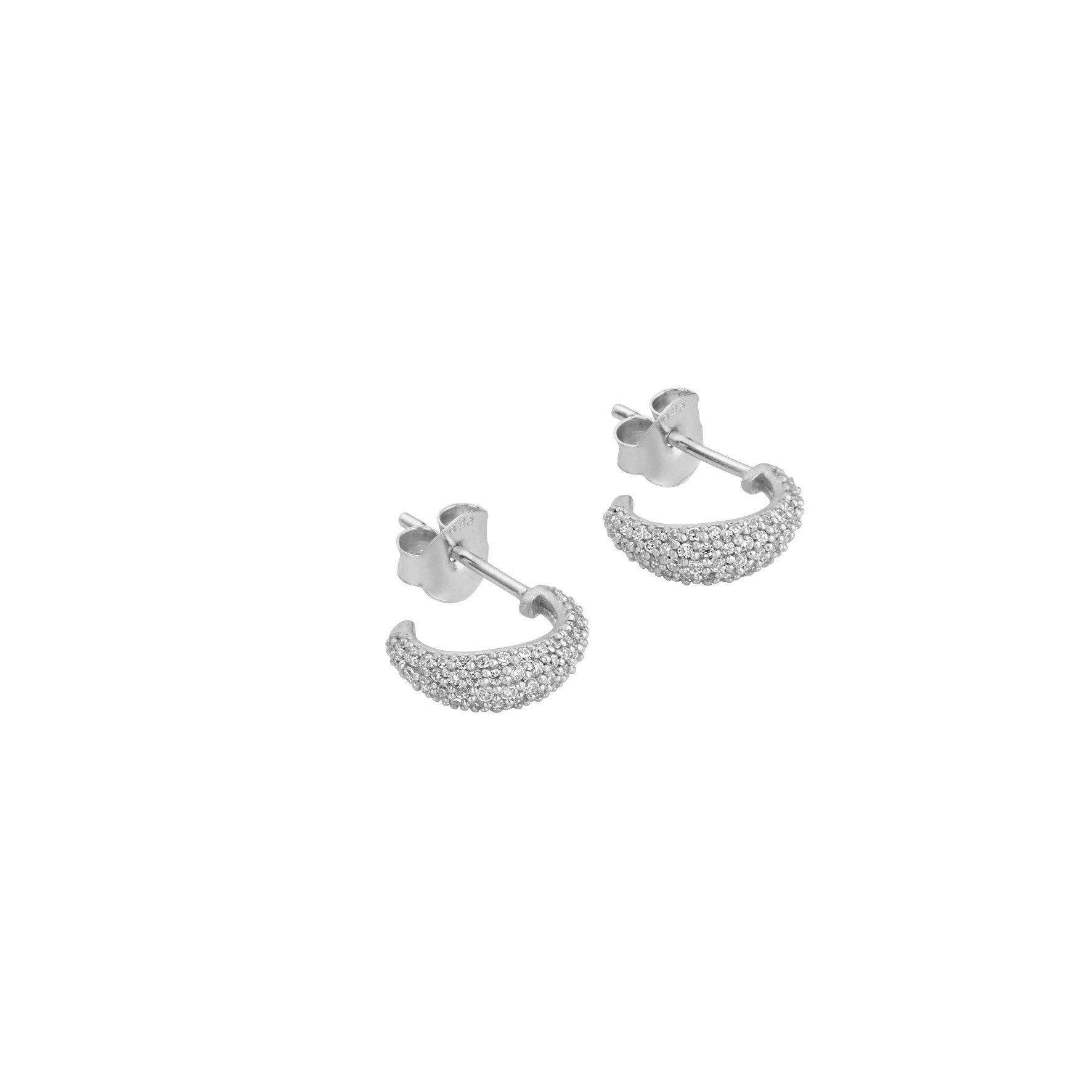Ocean Flow Hoops Sparkle Small von byBiehl in Silber Sterling 925
