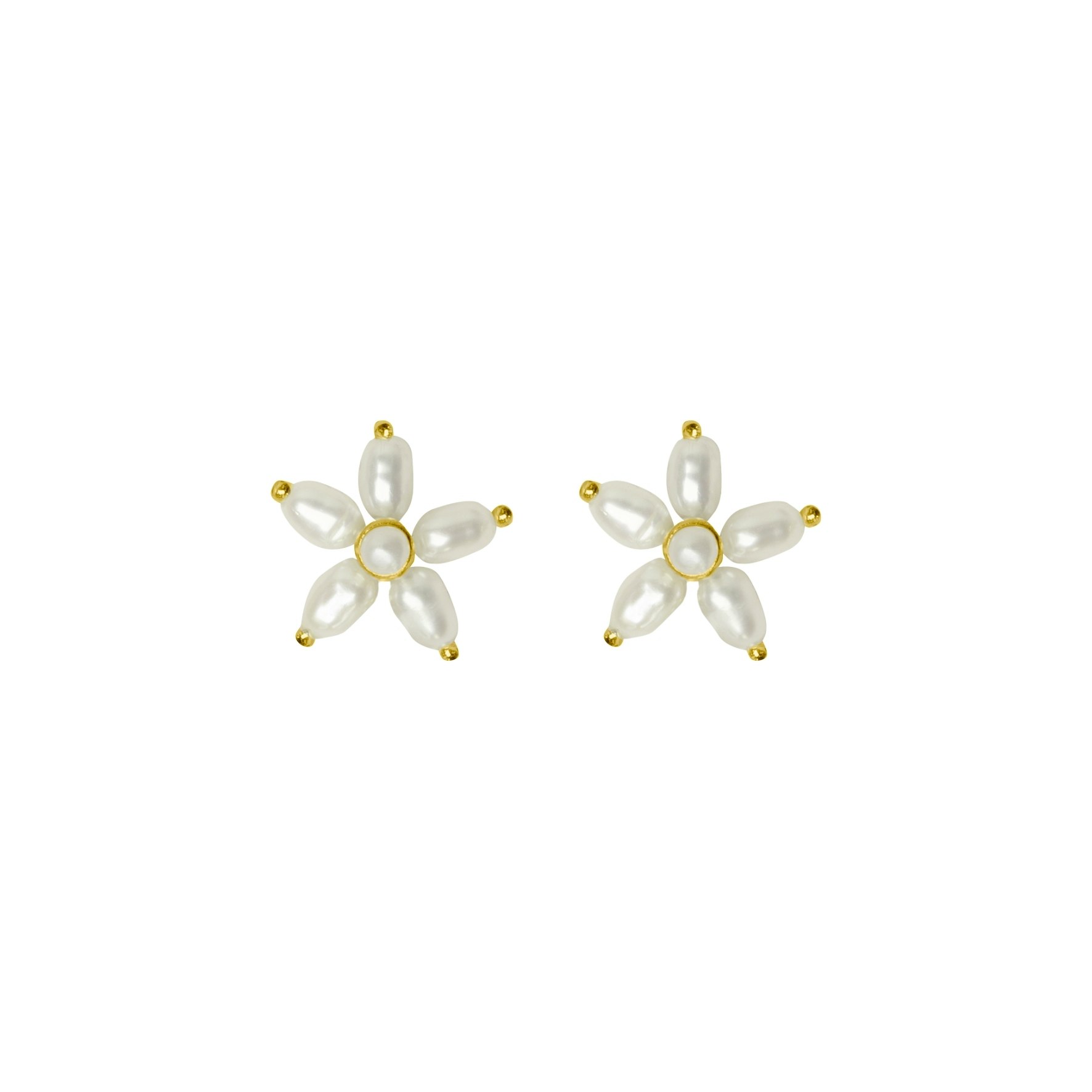 Pearl Signature Studs fra byBiehl i Forgyldt-Sølv Sterling 925