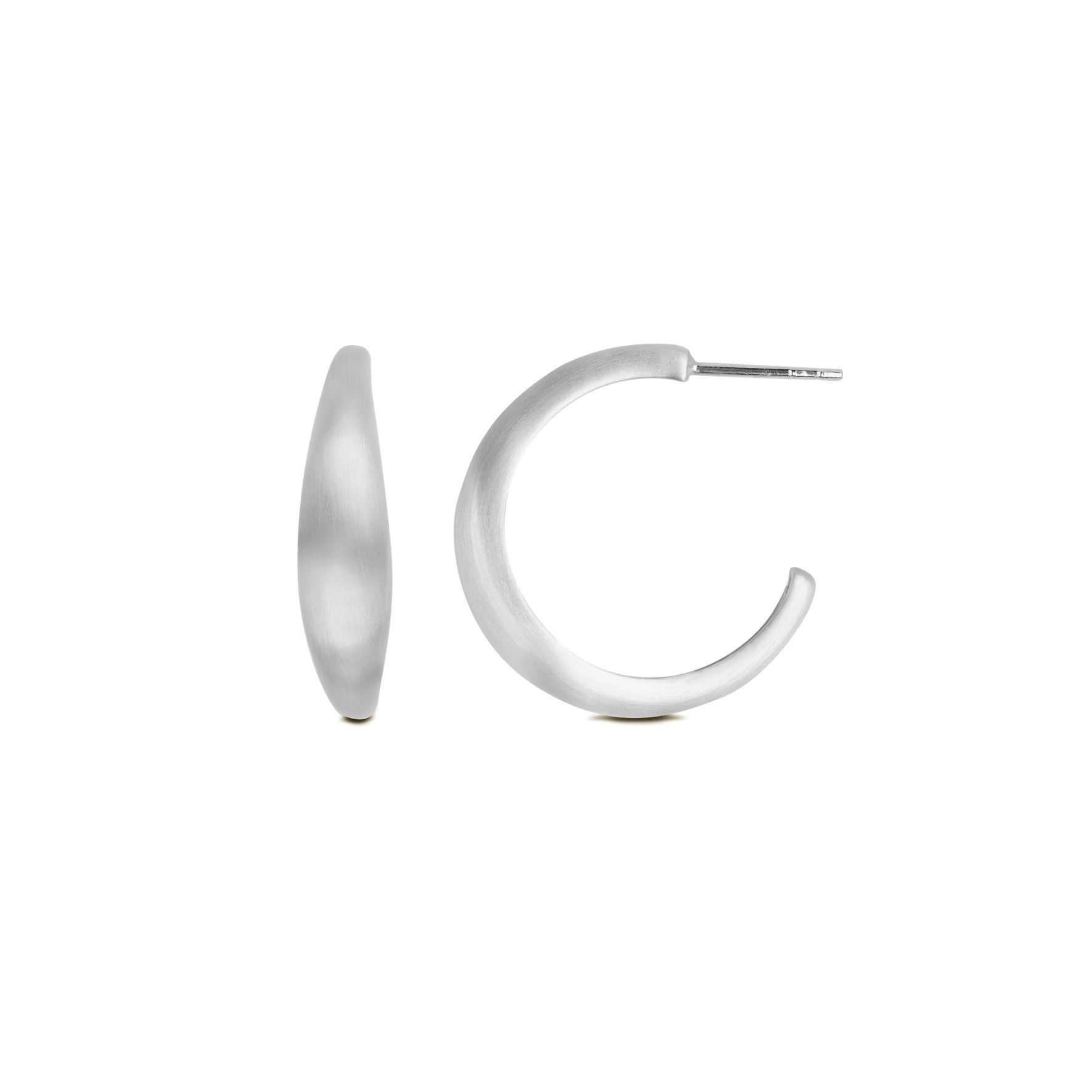 Ocean Flow Hoops Large fra byBiehl i Sølv Sterling 925