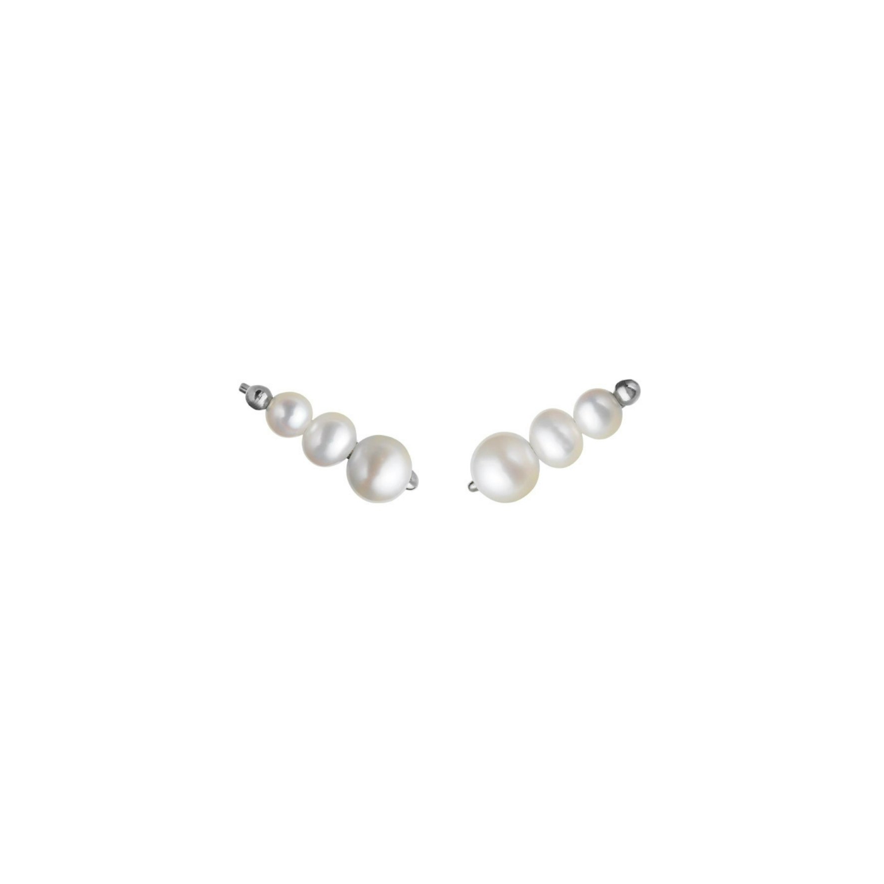 Aura Earclimbers Small von byBiehl in Silber Sterling 925