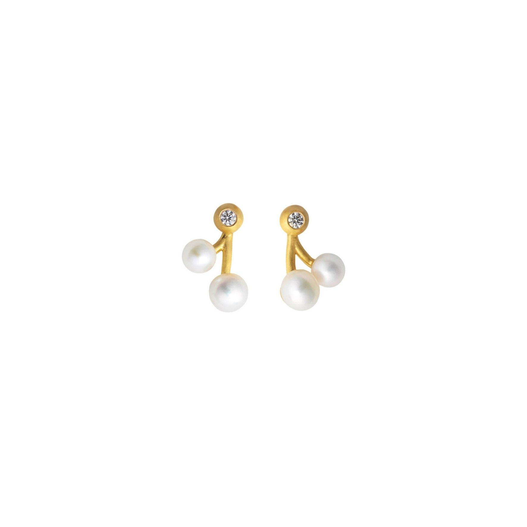 Coco Cherry Studs von byBiehl in Vergoldet-Silber Sterling 925