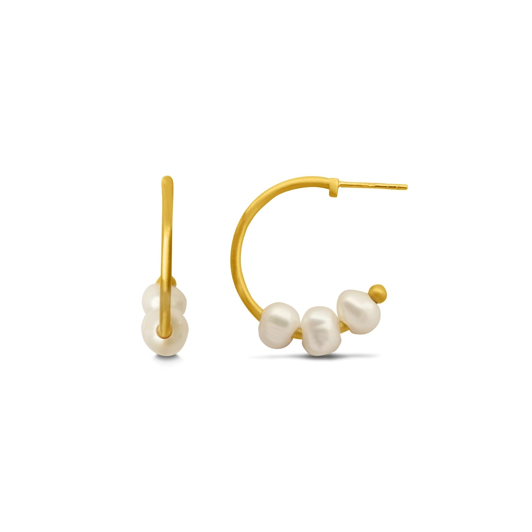 Emily Hoops Small from byBiehl in Goldplated Silver Sterling 925