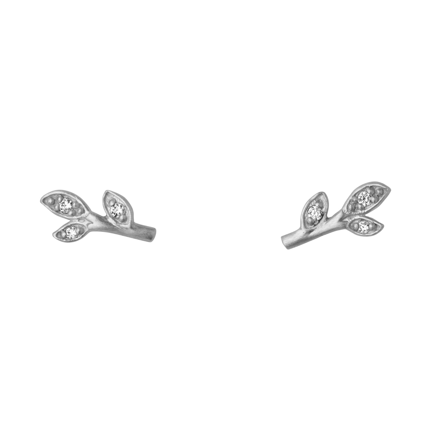 Jungle Ivy Leaf Studs von byBiehl in Silber Sterling 925