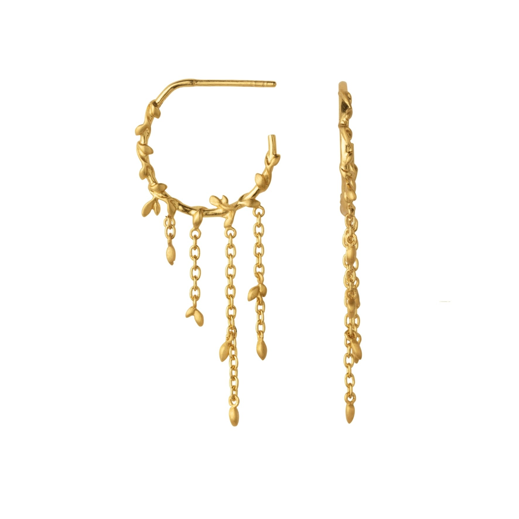 Jungle Ivy Hoops von byBiehl in Vergoldet-Silber Sterling 925