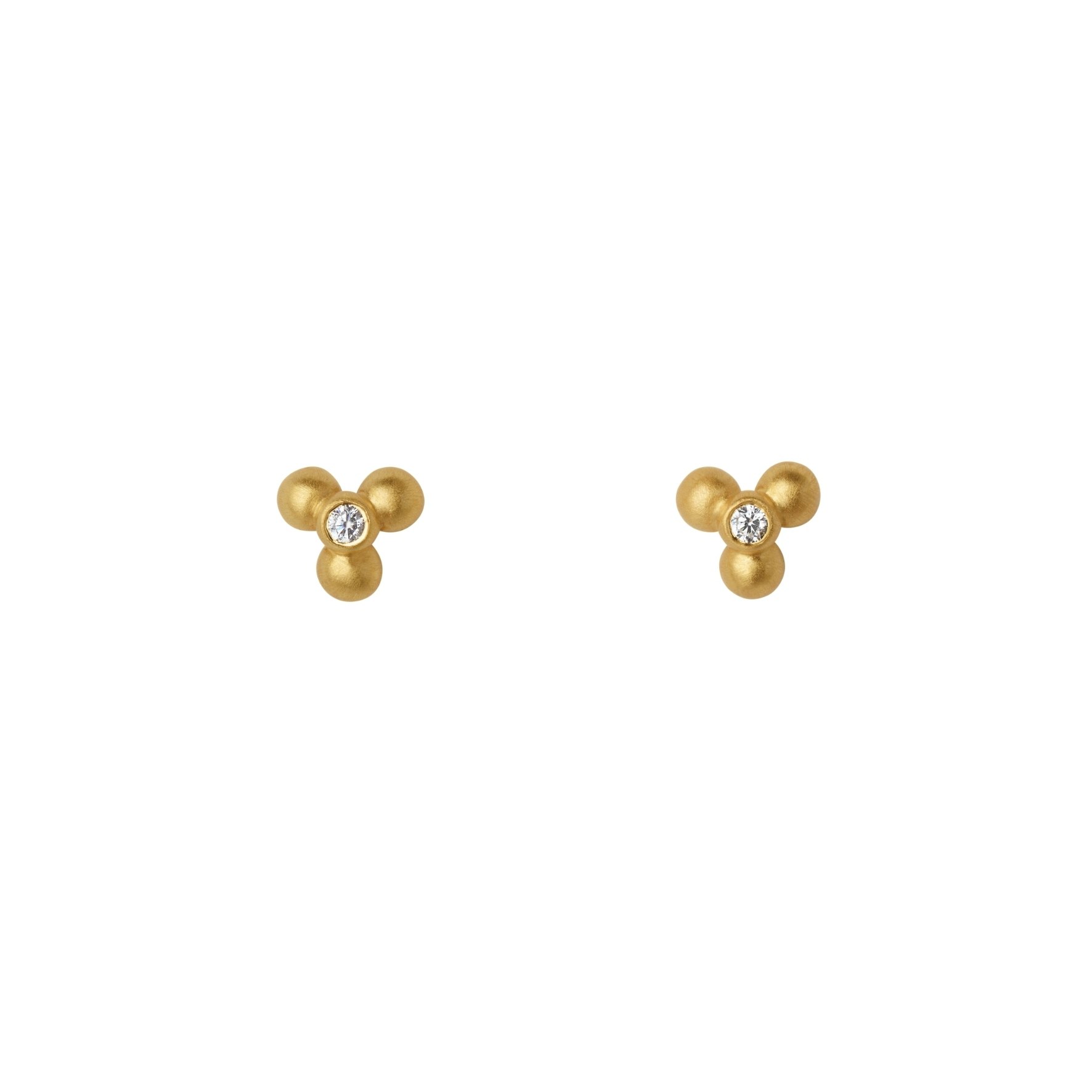Pebbles Studs fra byBiehl i Forgyldt-Sølv Sterling 925