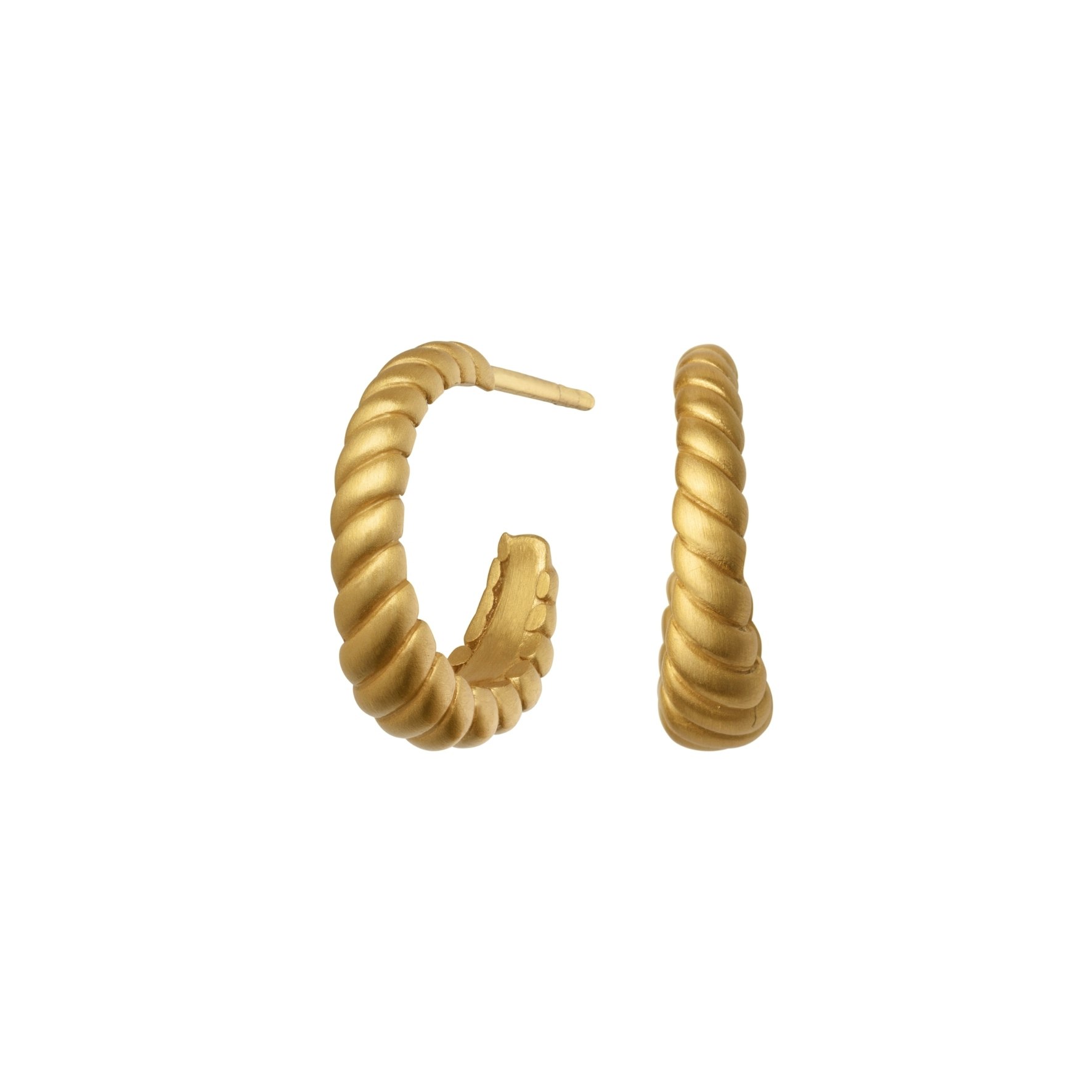 Seashell Hoops von byBiehl in Vergoldet-Silber Sterling 925