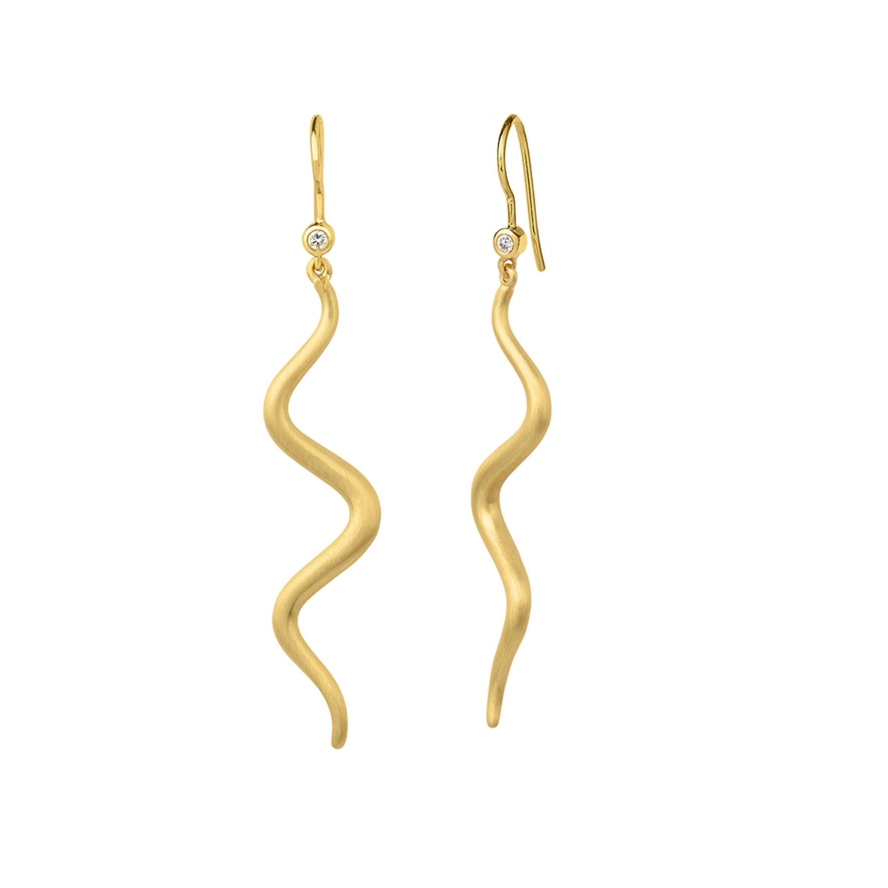 Wave Earrings von byBiehl in Vergoldet-Silber Sterling 925