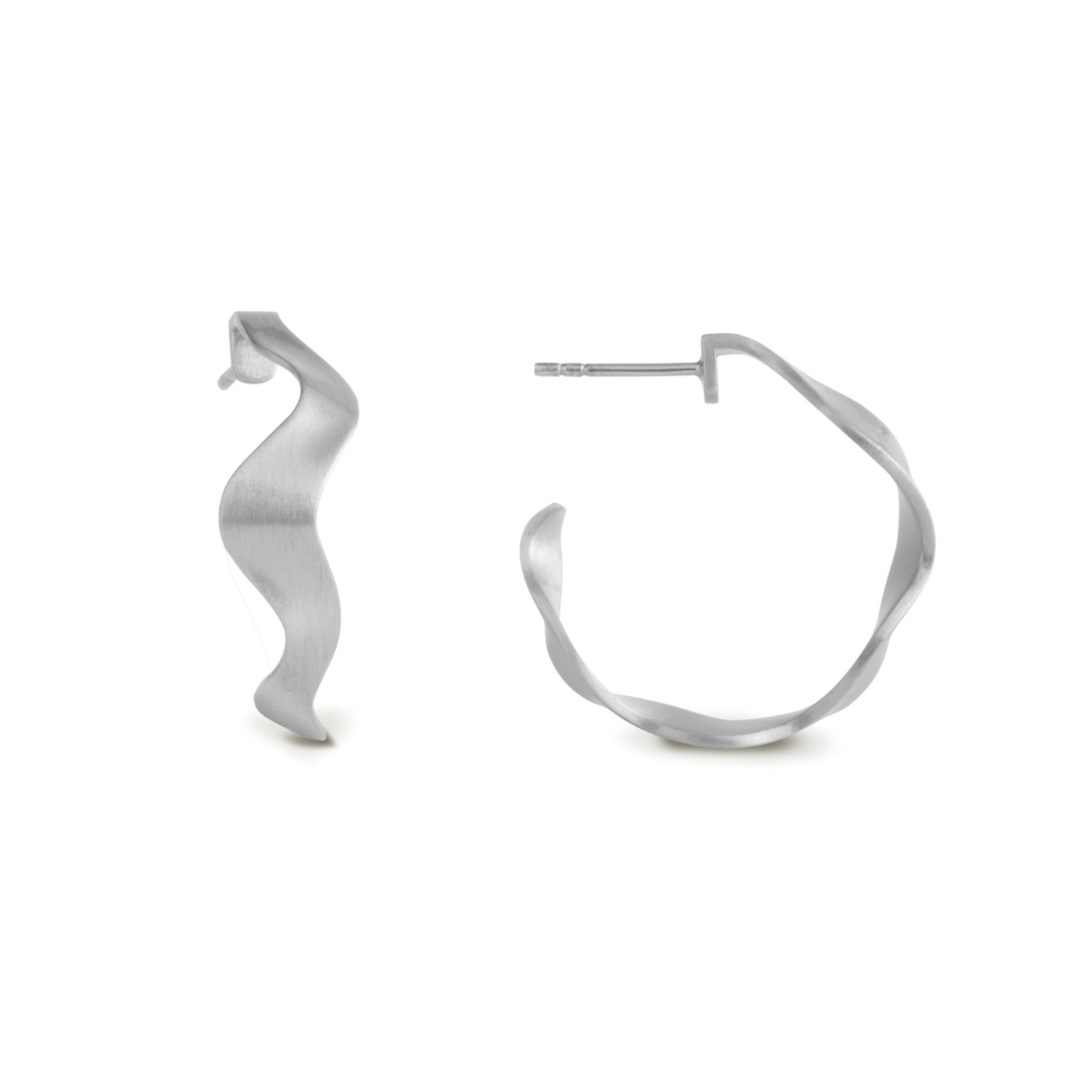 Wave Hoops Grande fra byBiehl i Sølv Sterling 925