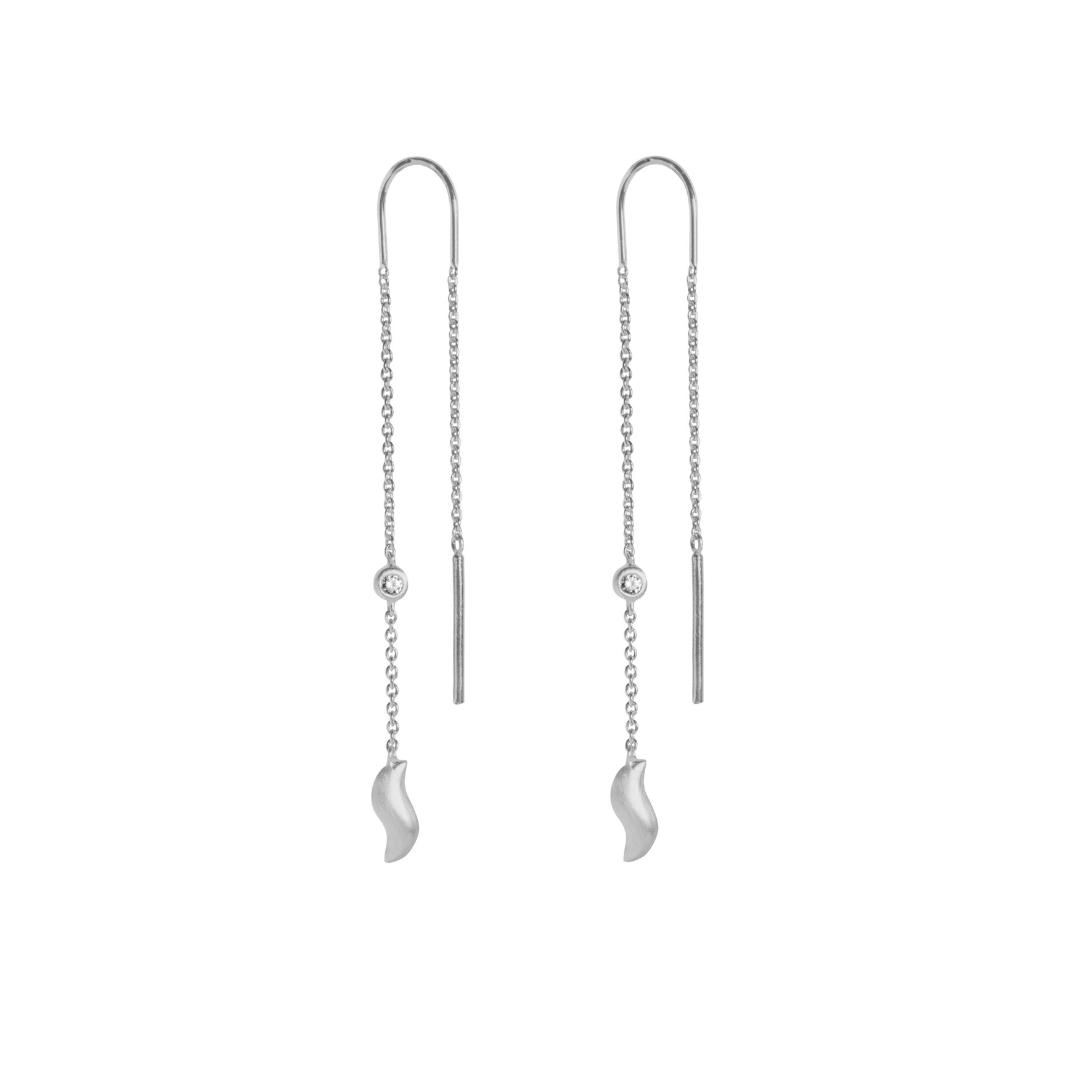 Wave Dangling Earrings från byBiehl i Silver Sterling 925