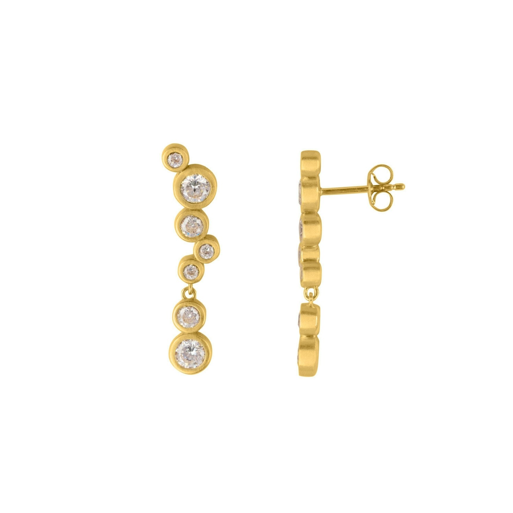 Stardust Earrings Medium fra byBiehl i Forgyldt-Sølv Sterling 925