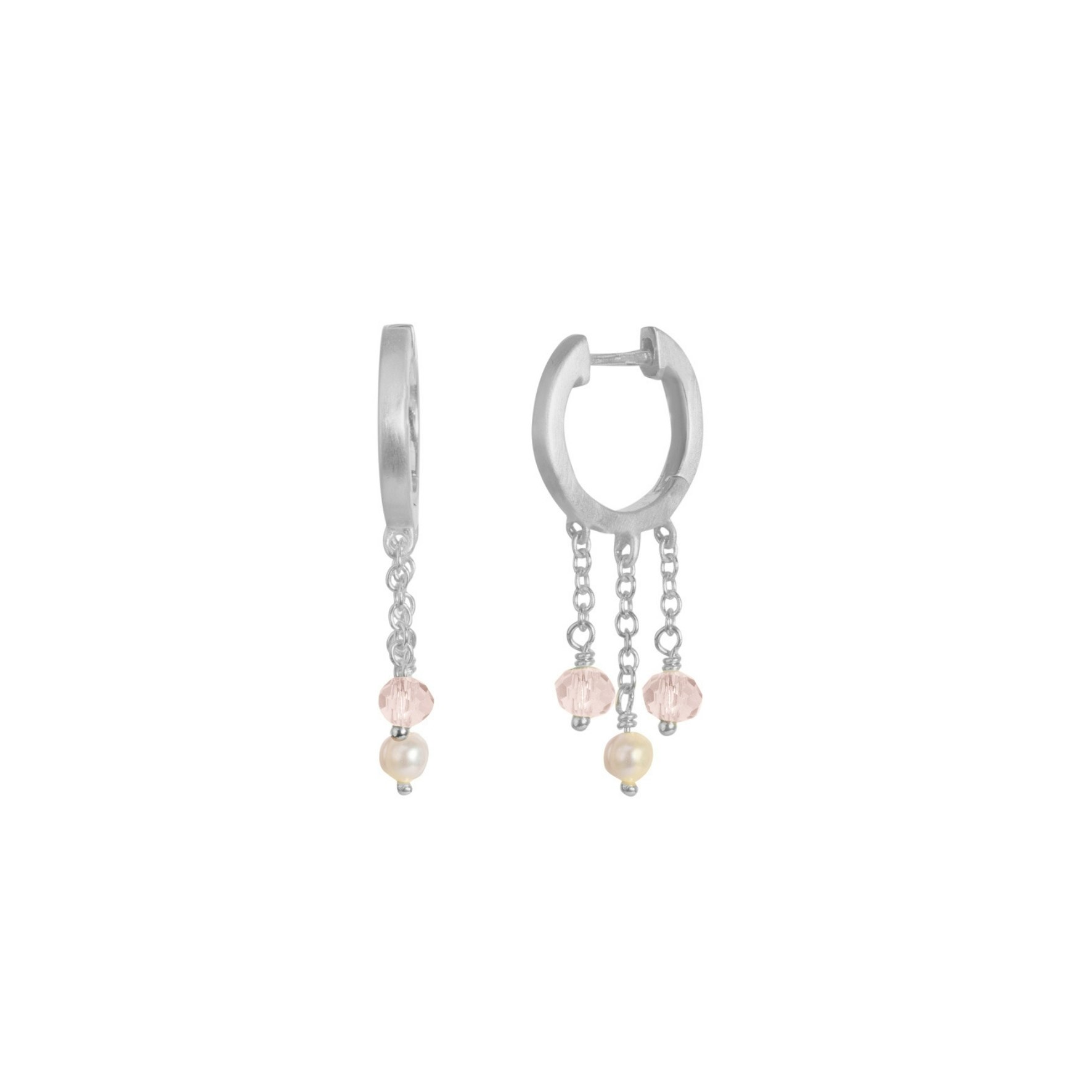 Tienne Hoops Pink fra byBiehl i Sølv Sterling 925