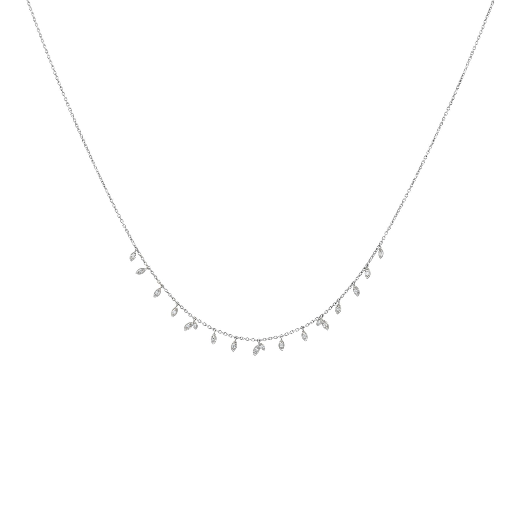 Jungle Vine Sparkle Necklace from byBiehl in Silver Sterling 925