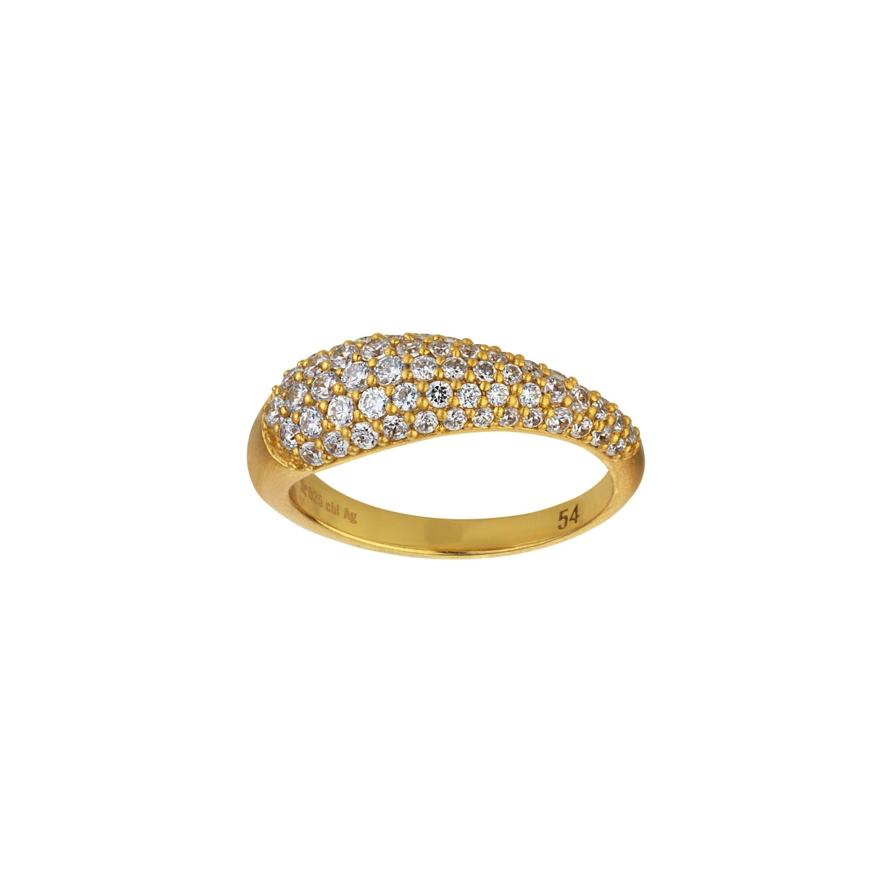 Ocean Flow Ring Sparkle from byBiehl in Goldplated Silver Sterling 925