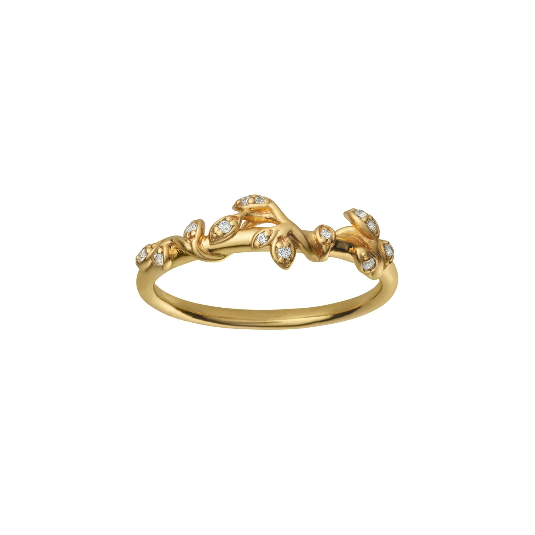 Jungle Ivy Sparkle Ring z byBiehl v Pozlacené stříbro sterling 925