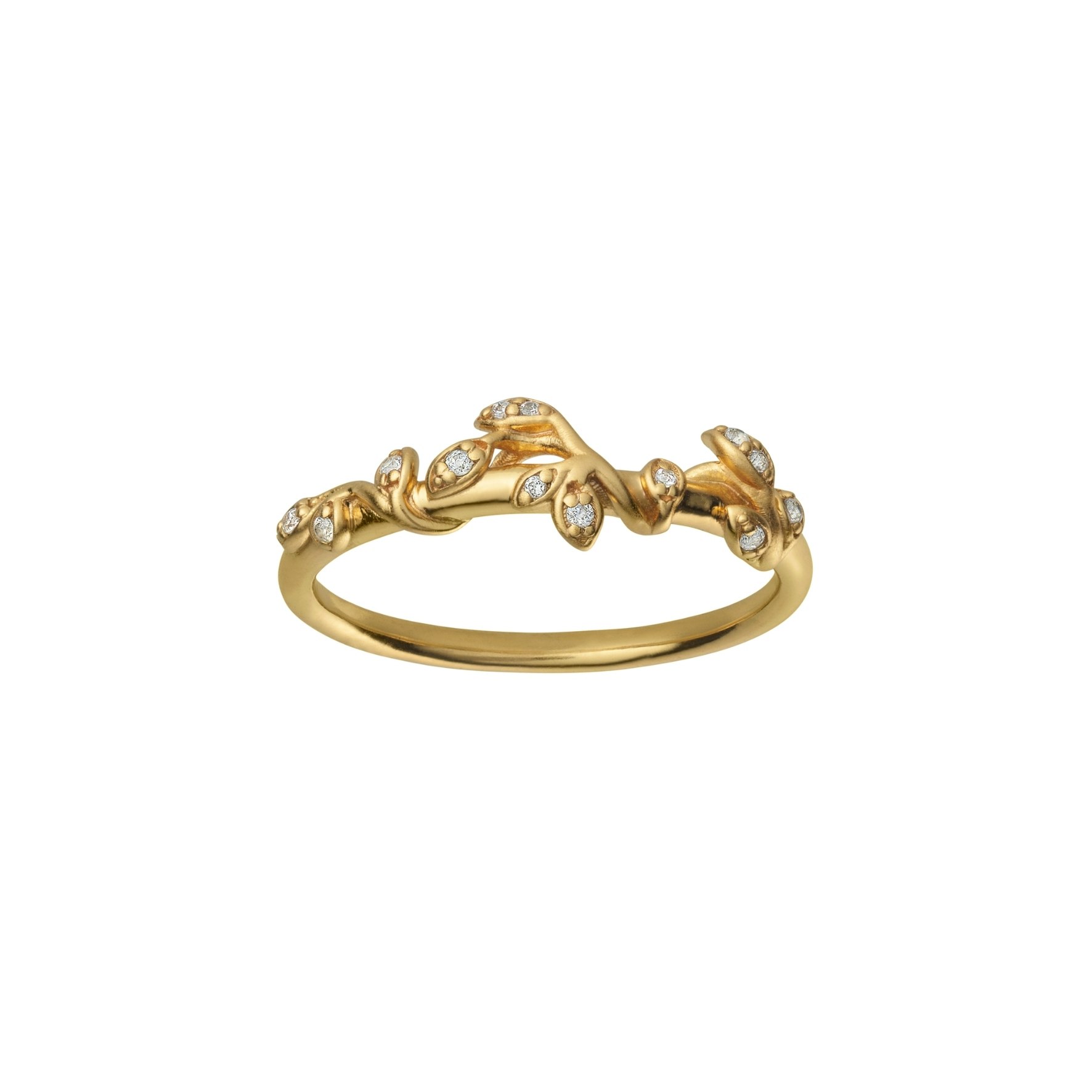 Jungle Ivy Sparkle Ring from byBiehl in Goldplated Silver Sterling 925