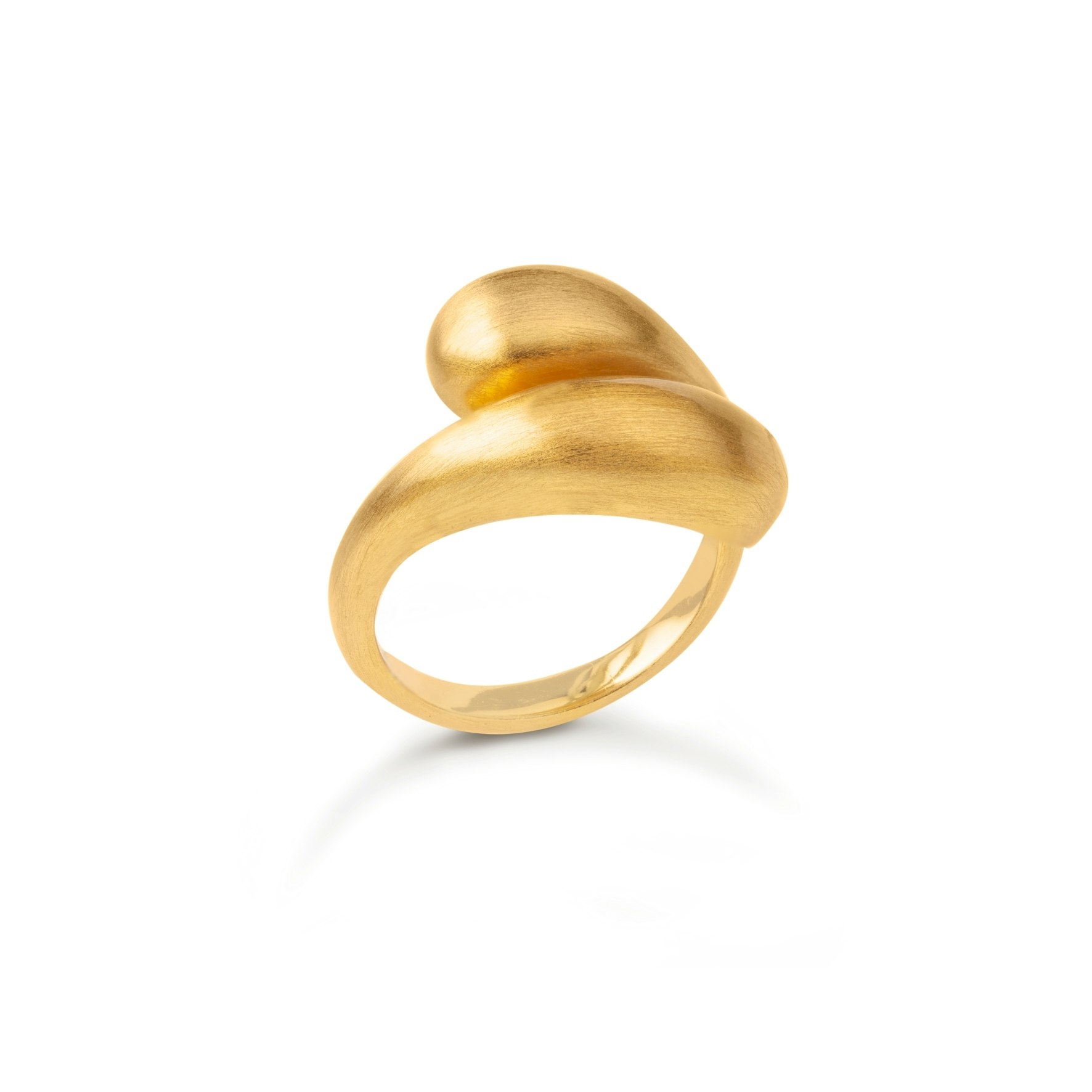 Ocean Flow Duo Ring from byBiehl in Goldplated Silver Sterling 925