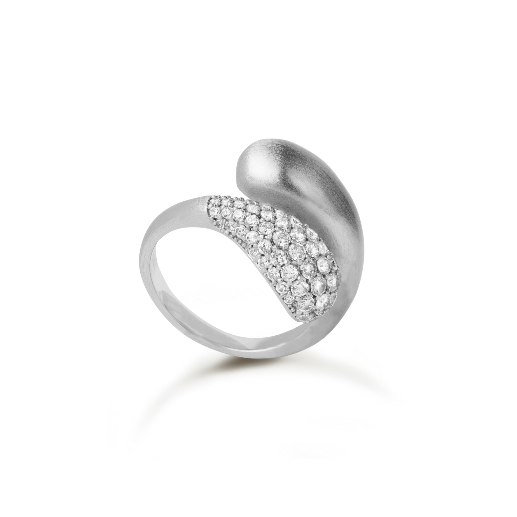 Ocean Flow Duo Ring Sparkle fra byBiehl i Sølv Sterling 925