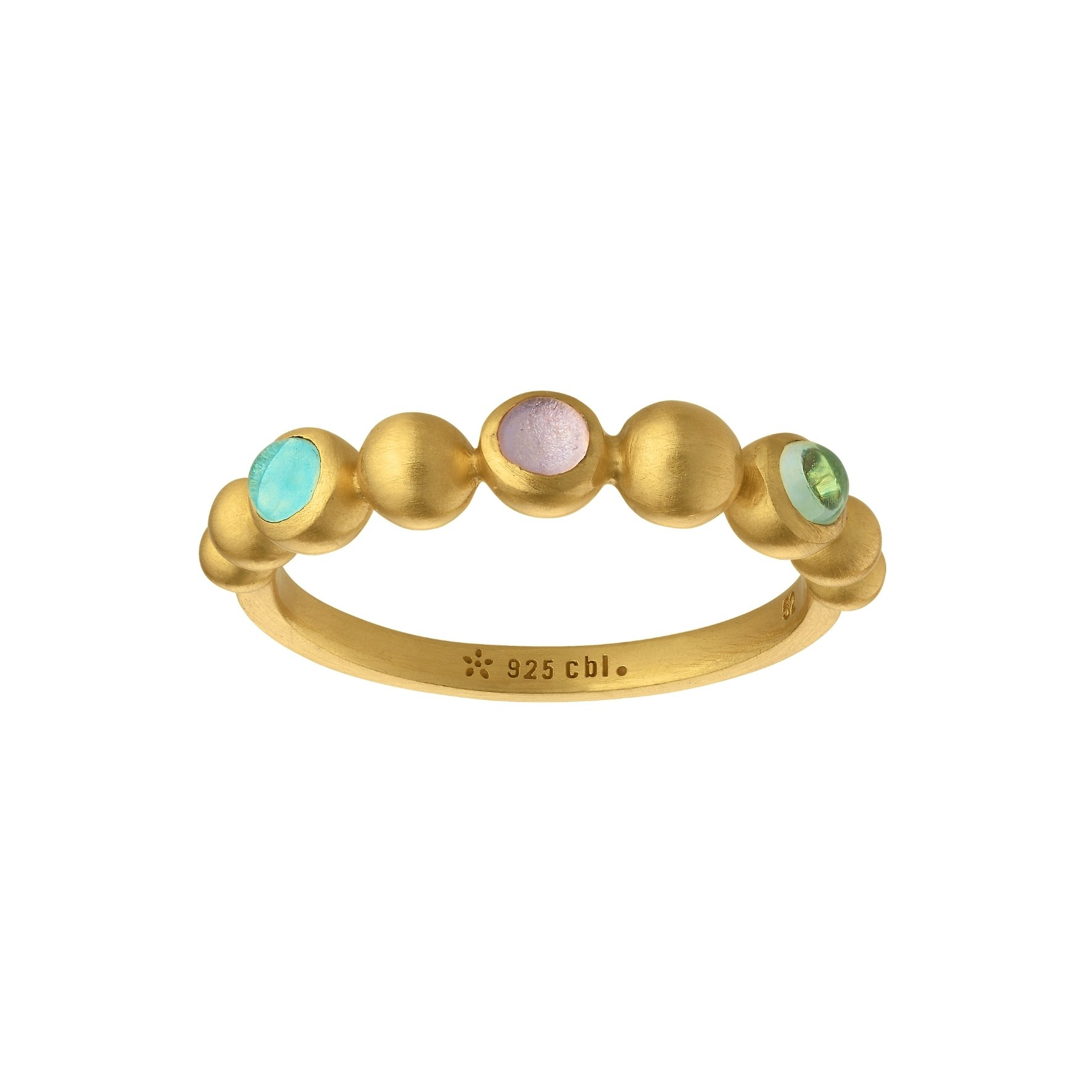 Pebbles Band Colors fra byBiehl i Forgyldt-Sølv Sterling 925
