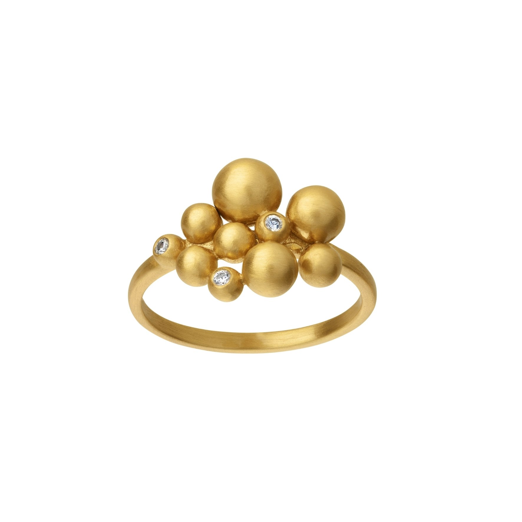 Pebbles Ring fra byBiehl i Forgyldt-Sølv Sterling 925