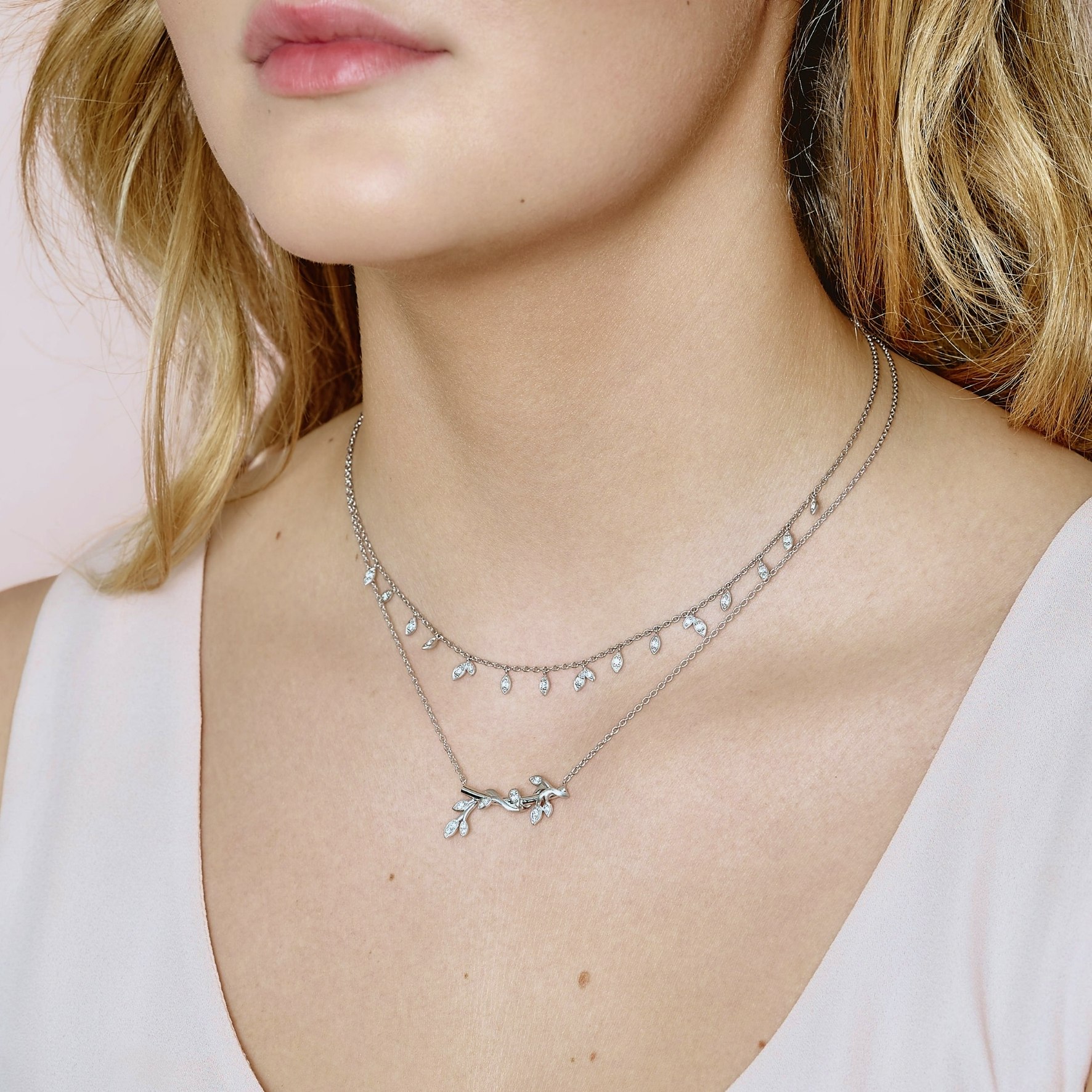 Jungle Vine Sparkle Necklace z byBiehl v Pozlacené stříbro sterling 925